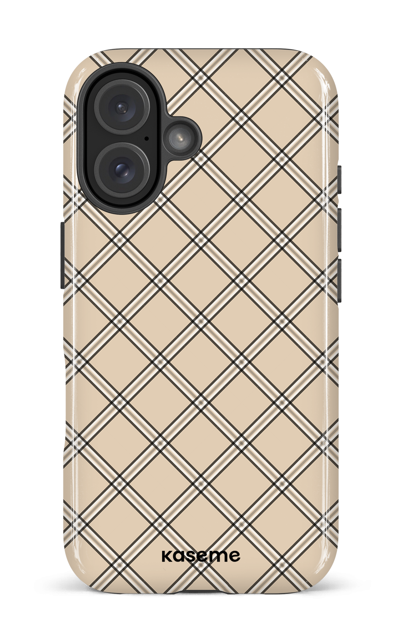 iPhone 16 Impact Case Flannel Beige -