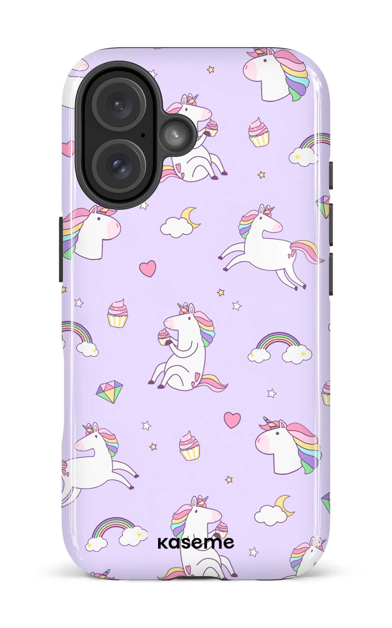 iPhone 16 Impact Case Glitter purple -