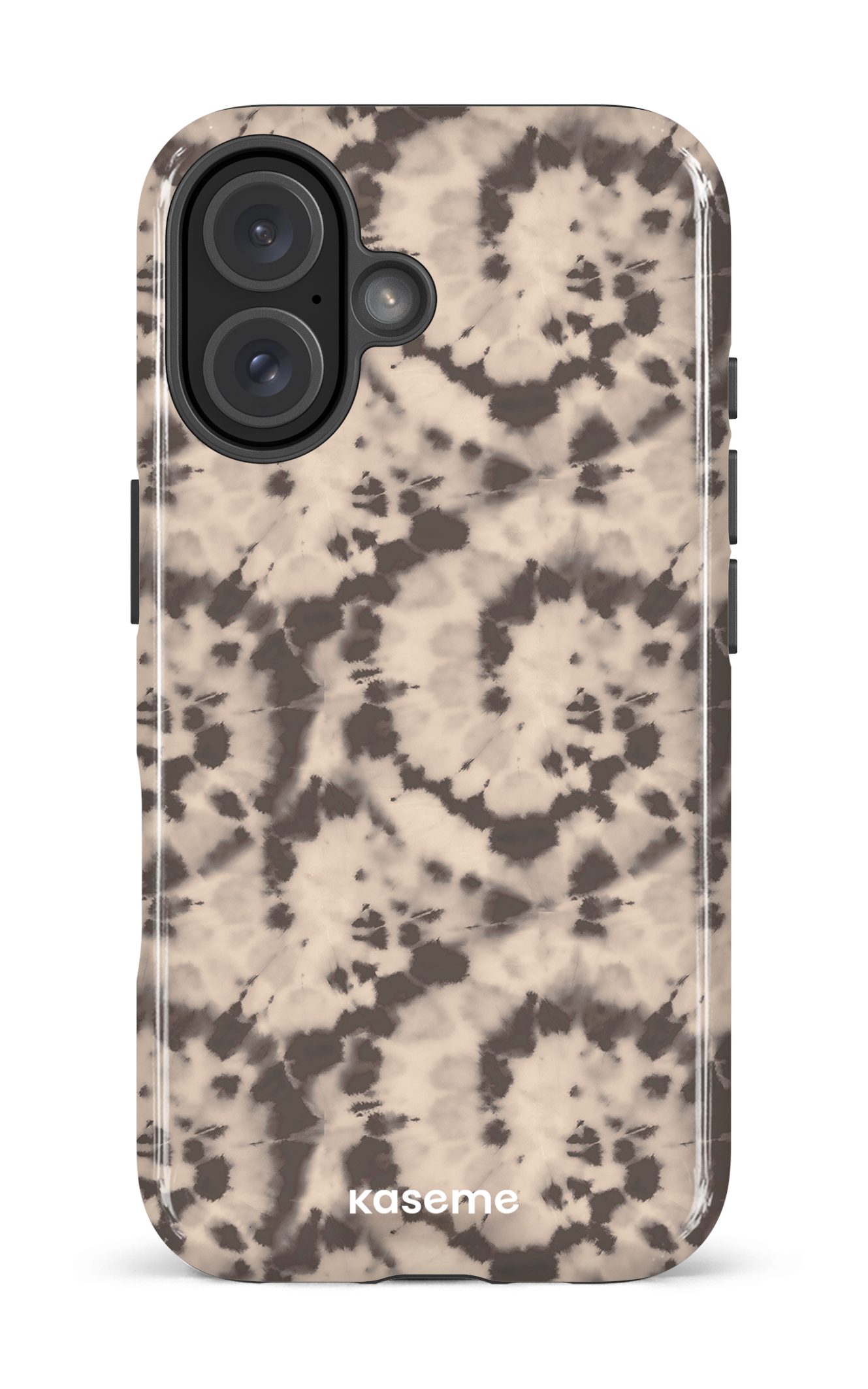 iPhone 16 Impact Case Groovy Swirls Brown -
