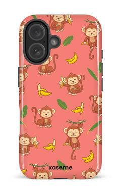 iPhone 16 Impact Case Happy Monkey red -