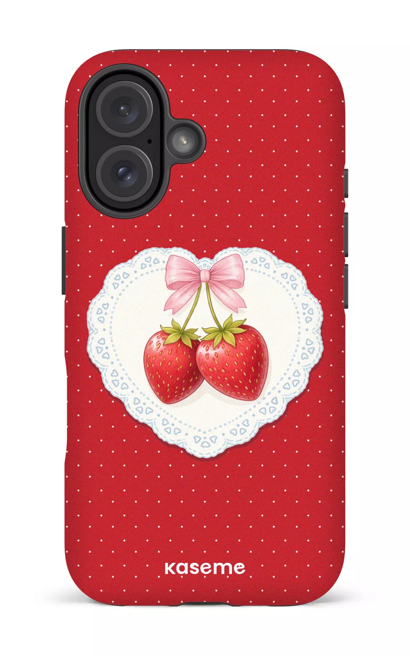 iPhone 16 Impact (Matte) Fresa Lace Red -