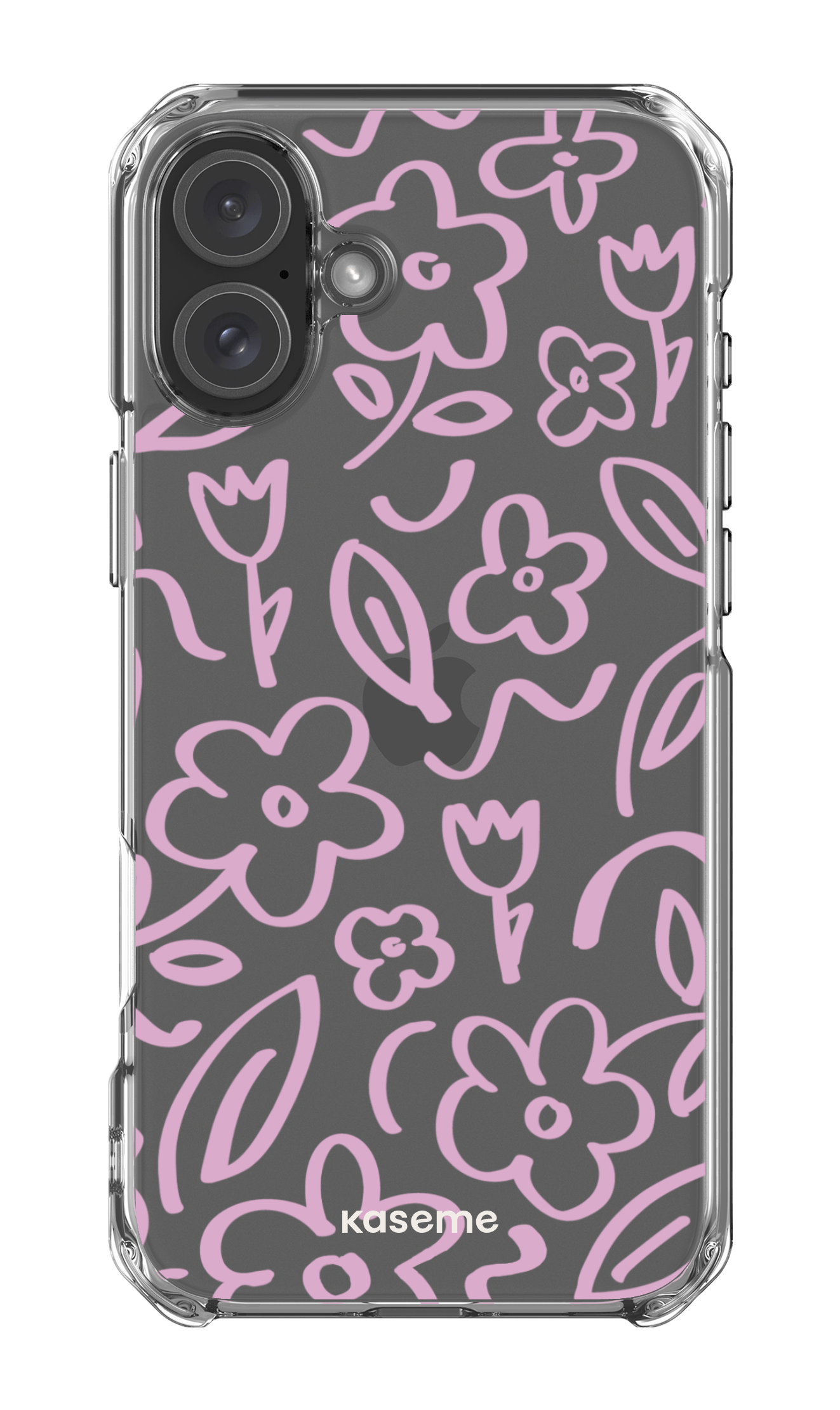 iPhone 16 Plus Clear Case Brooklyn pink clear case -