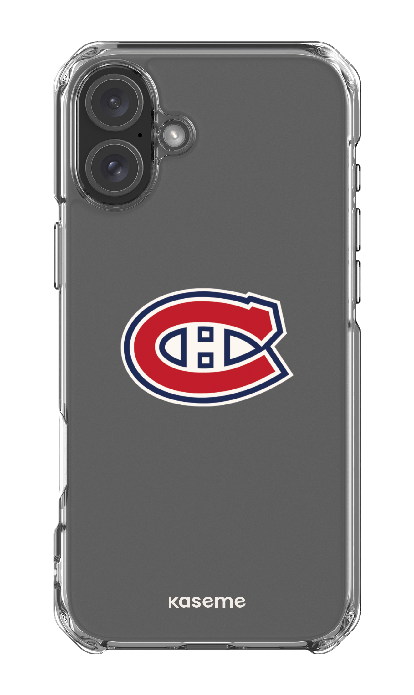 iPhone 16 Plus Clear Case Canadiens Logo Clear -