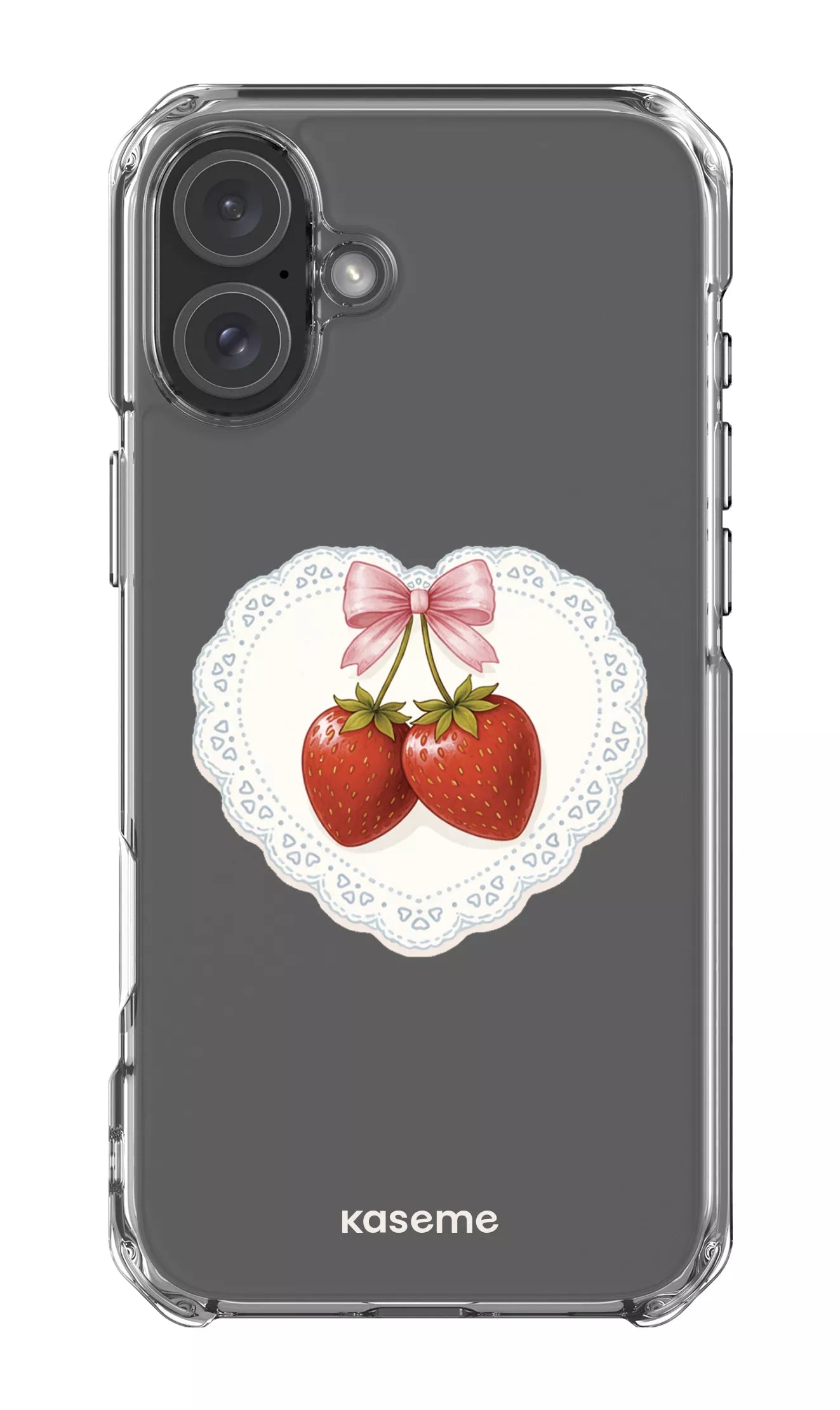 iPhone 16 Plus Clear Case Fresa Lace Clear Case -