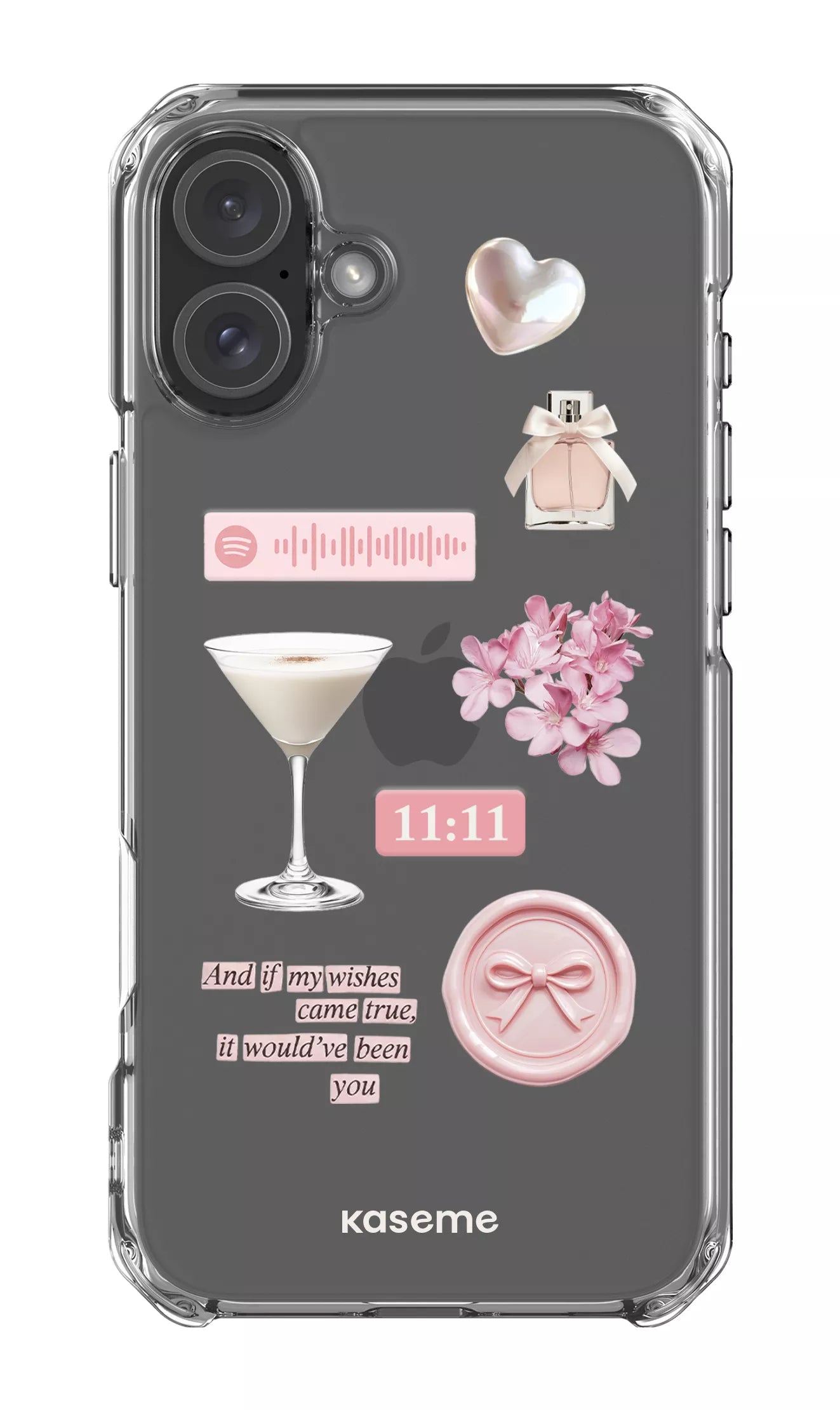 iPhone 16 Plus Clear Case Love Letters Clear Case -