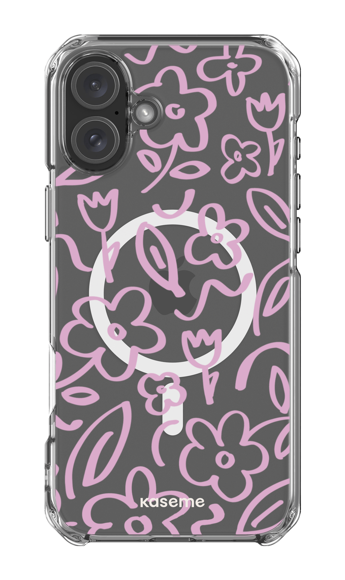 iPhone 16 Plus Clear Case Magsafe Brooklyn pink clear case -