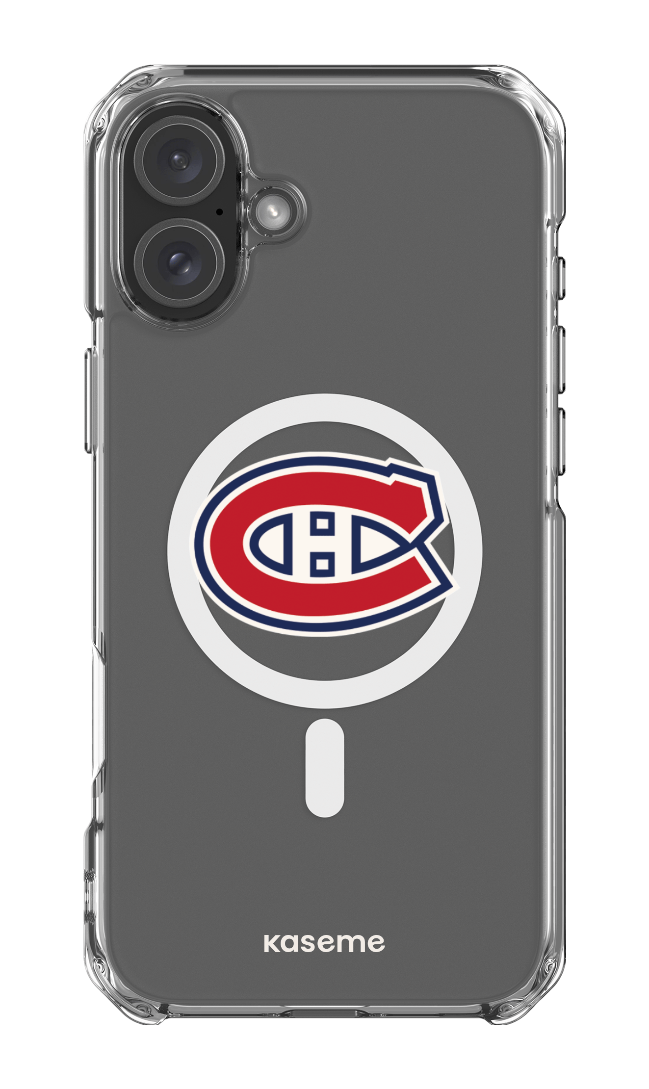 iPhone 16 Plus Clear Case Magsafe Canadiens Logo Clear -