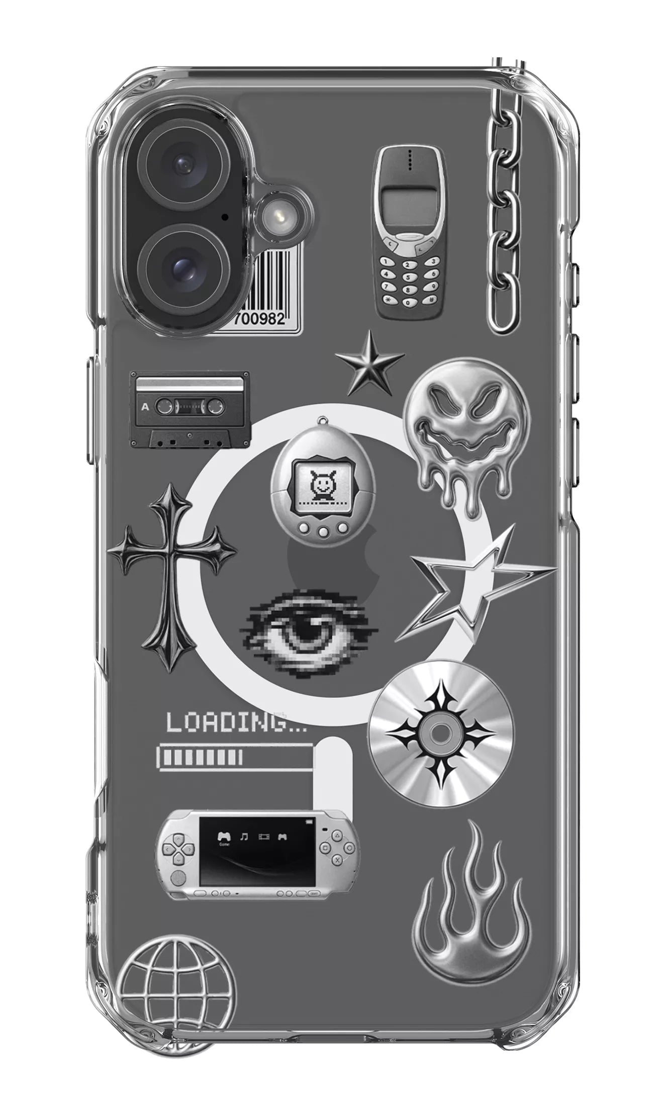iPhone 16 Plus Clear Case Magsafe Chrome Clear Case -