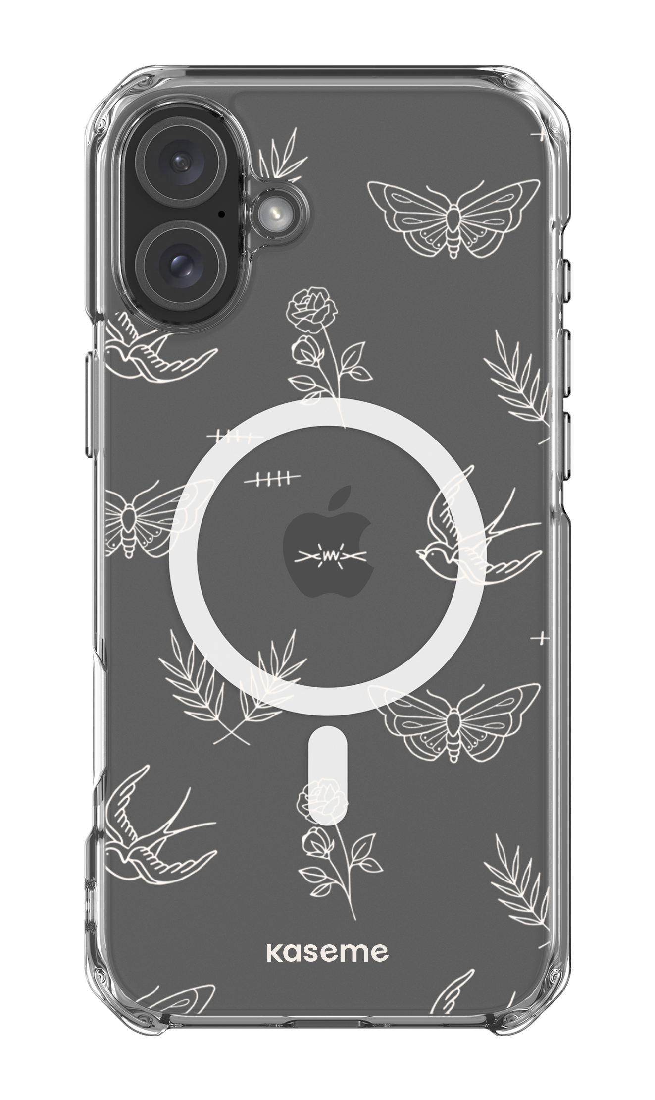 iPhone 16 Plus Clear Case Magsafe Ink white clear case -