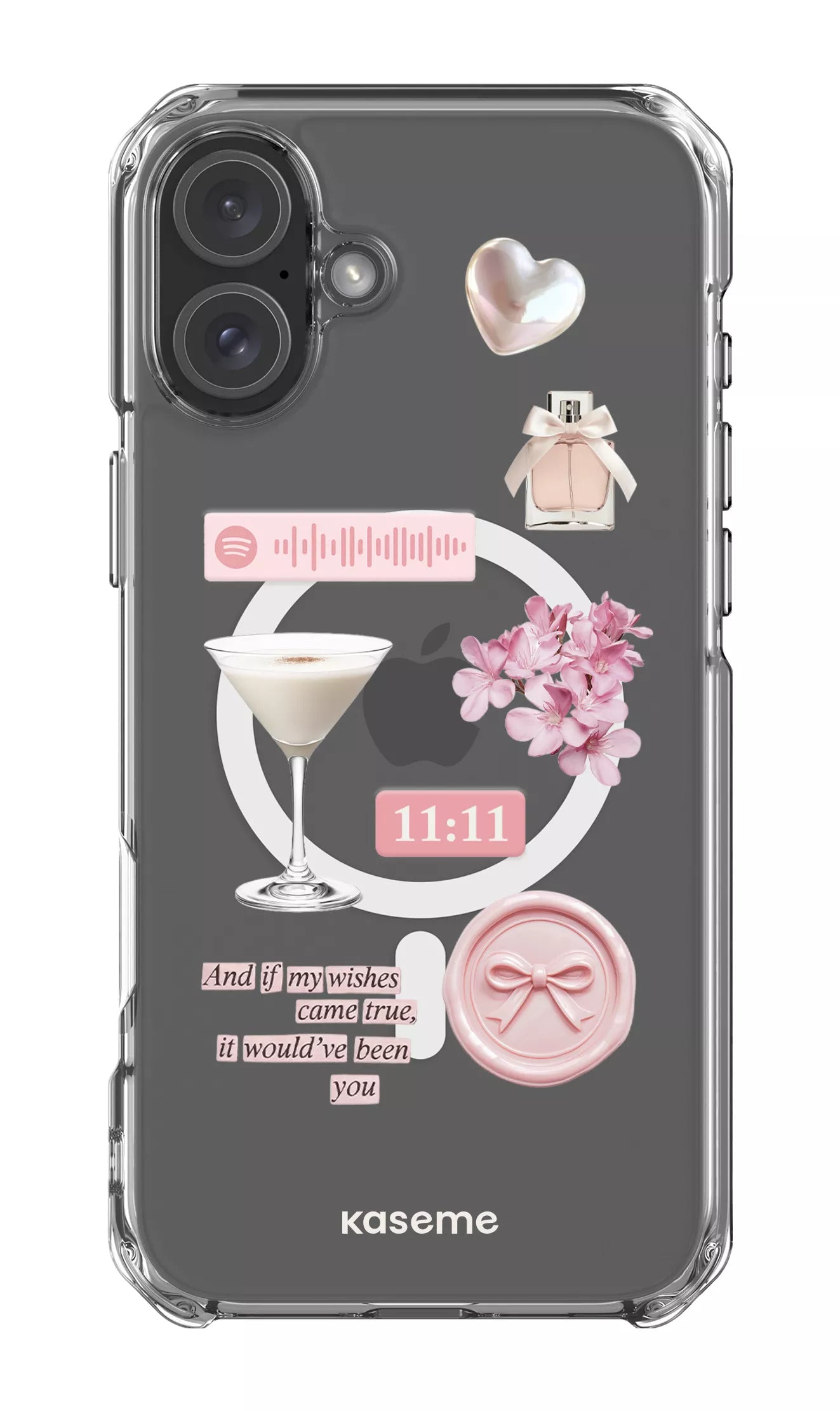 iPhone 16 Plus Clear Case Magsafe Love Letters Clear Case -