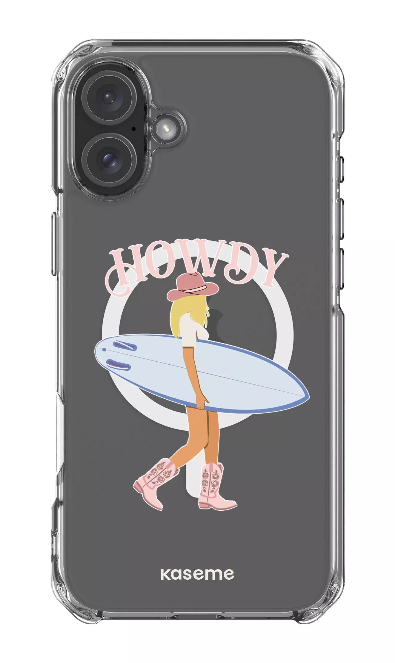 iPhone 16 Plus Clear Case Magsafe Westsea Pink Clear Case -