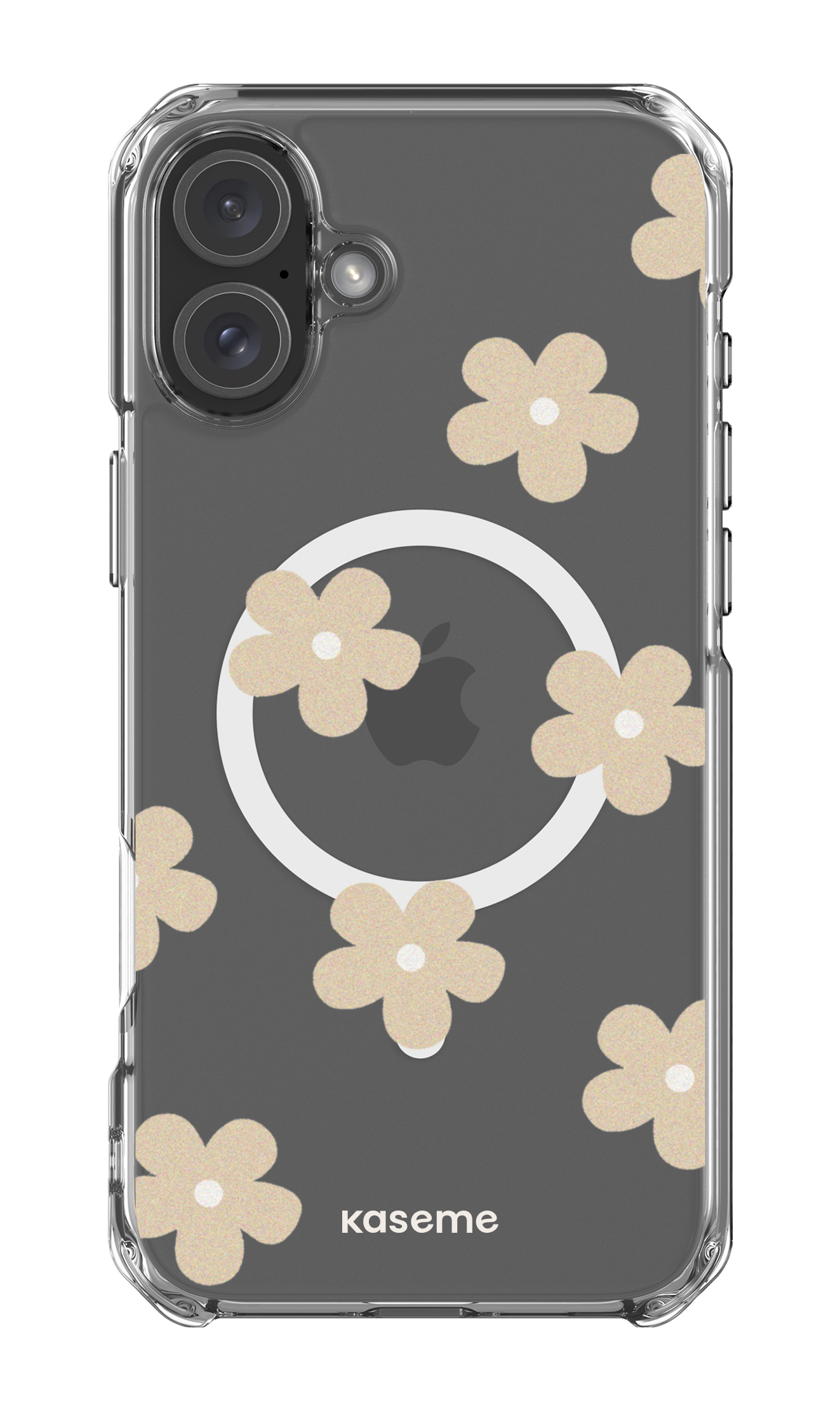 iPhone 16 Plus Clear Case Magsafe Woodstock Beige Clear Case -