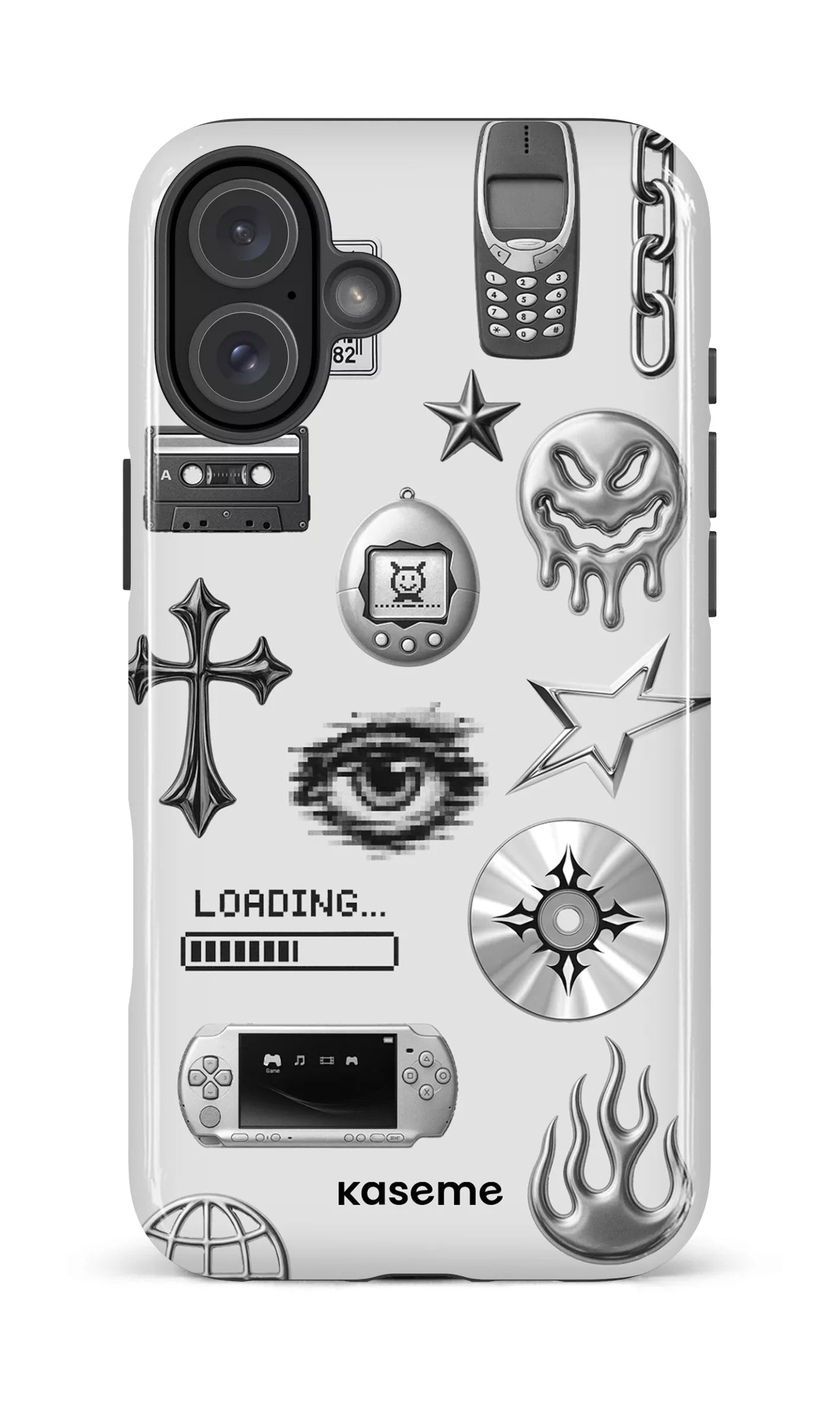 iPhone 16 Plus Impact Case Chrome -