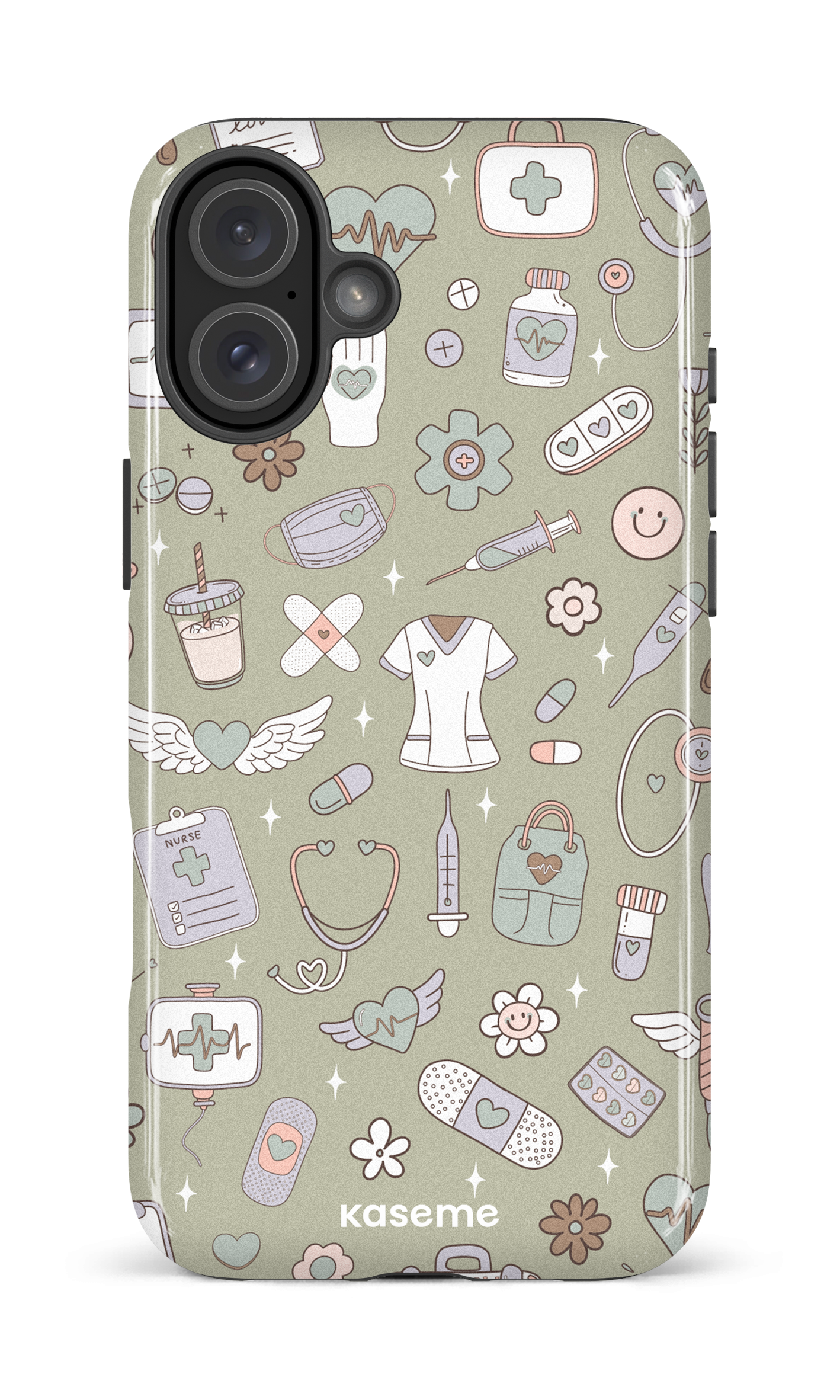 iPhone 16 Plus Impact Case Code Green -