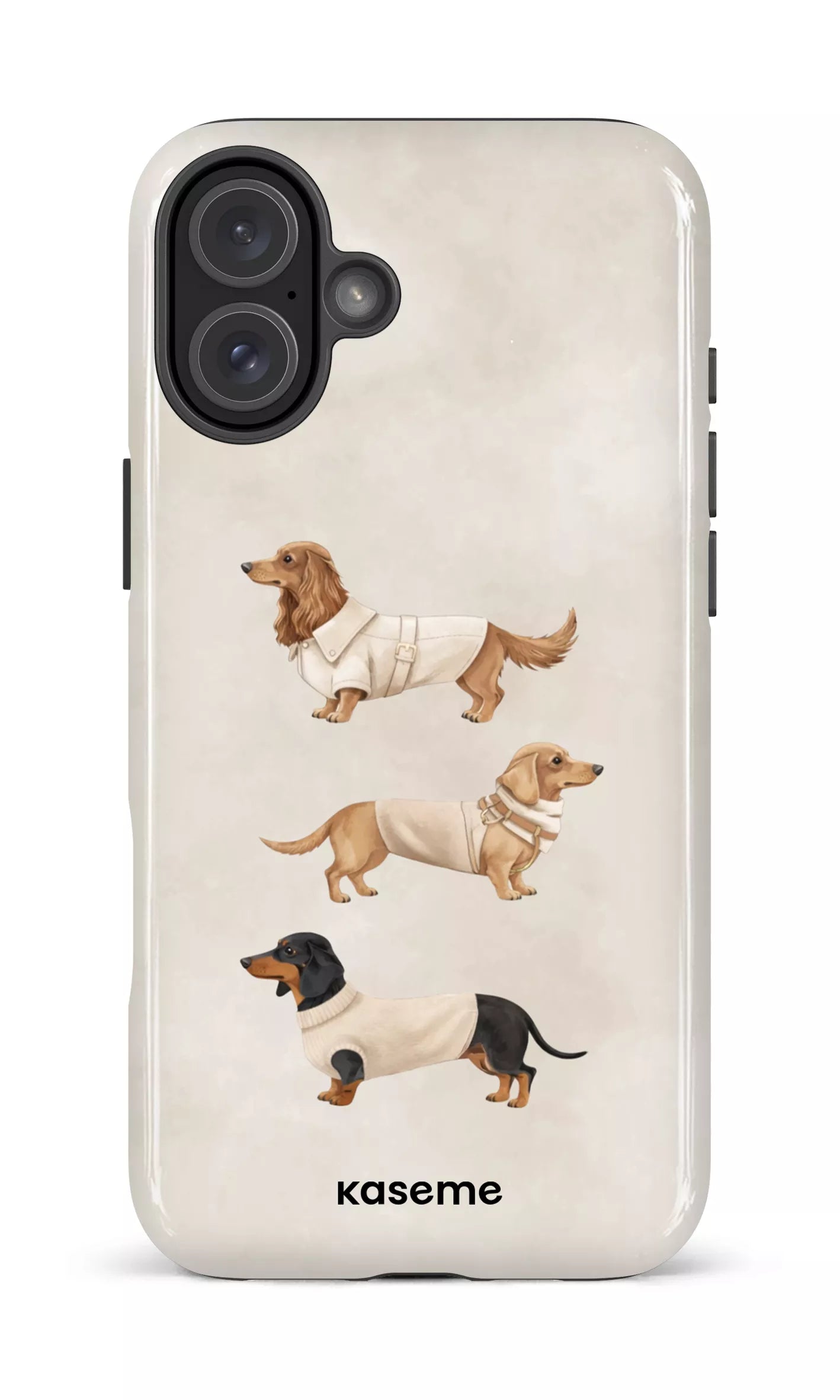 iPhone 16 Plus Impact Case Doxies Club Beige -