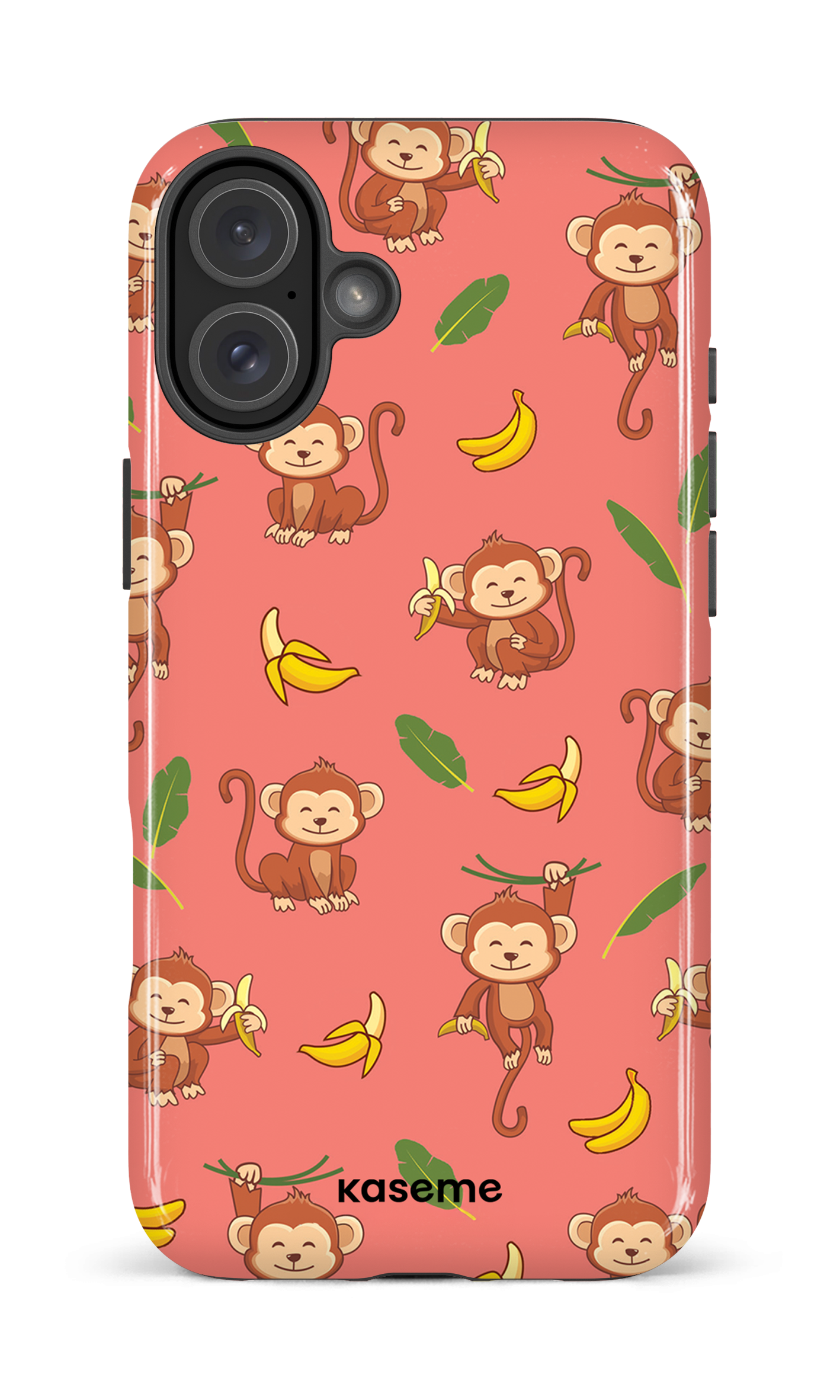 iPhone 16 Plus Impact Case Happy Monkey red -