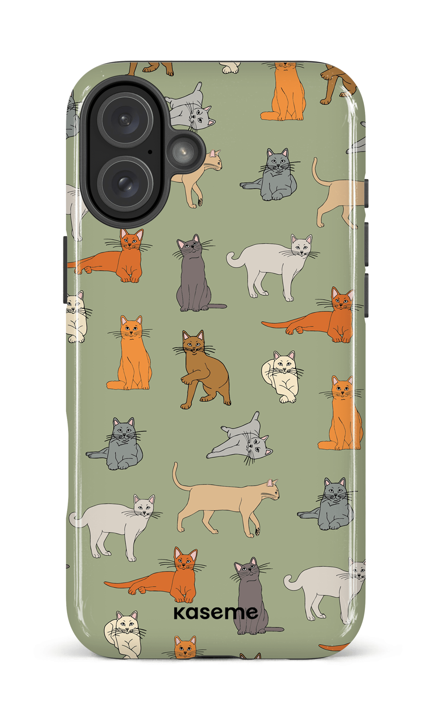 iPhone 16 Plus Impact Case Kitty green -
