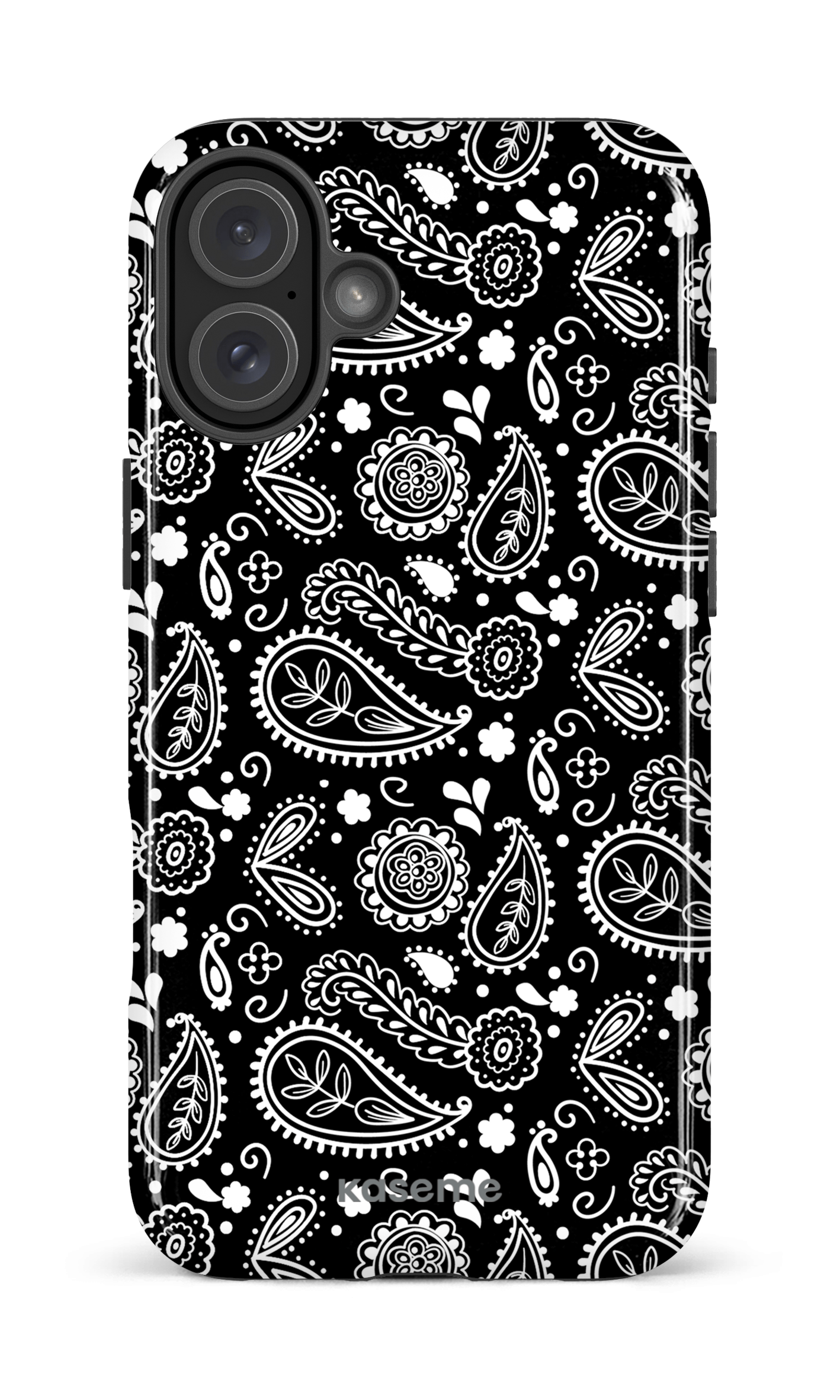 iPhone 16 Plus Impact Case Paisley black -