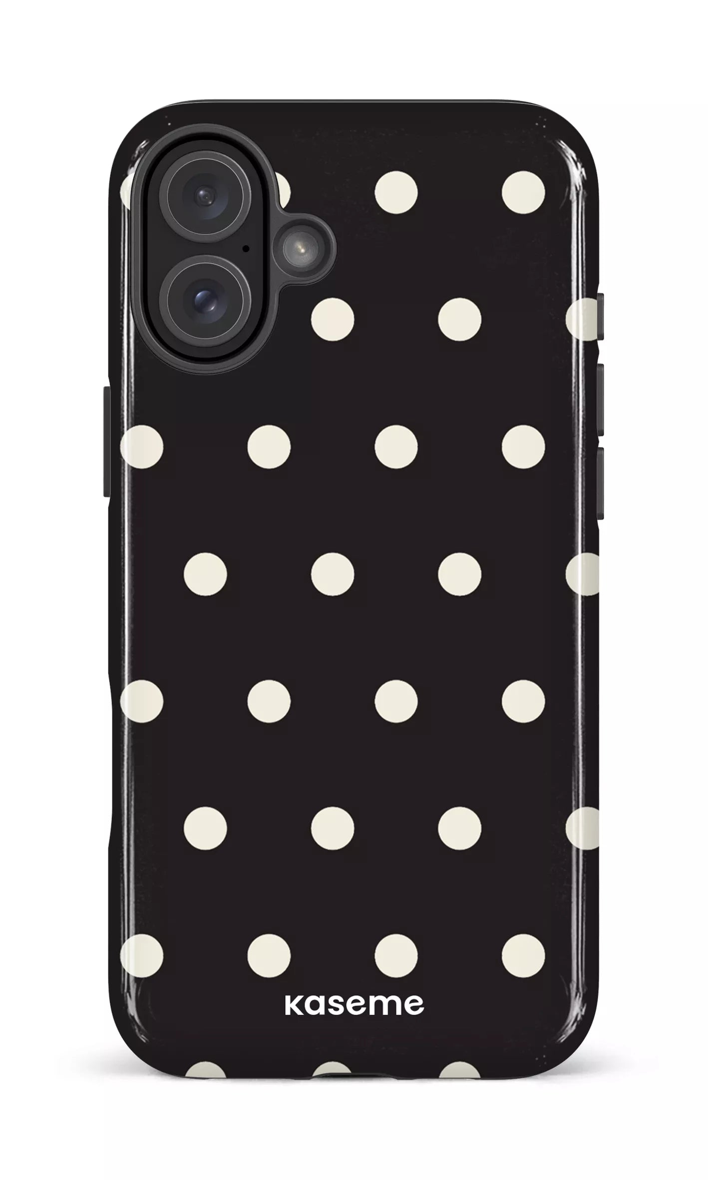 iPhone 16 Plus Impact Case Polka Black -