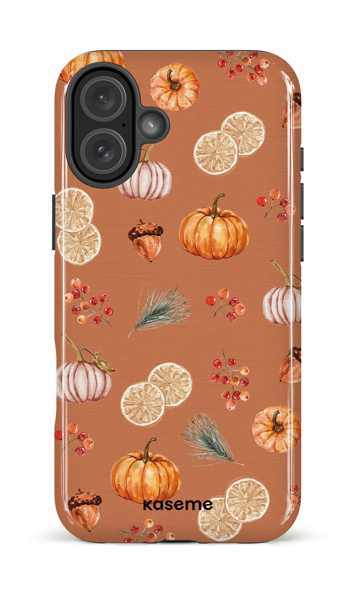 iPhone 16 Plus Impact Case Pumpkin Garden Orange -