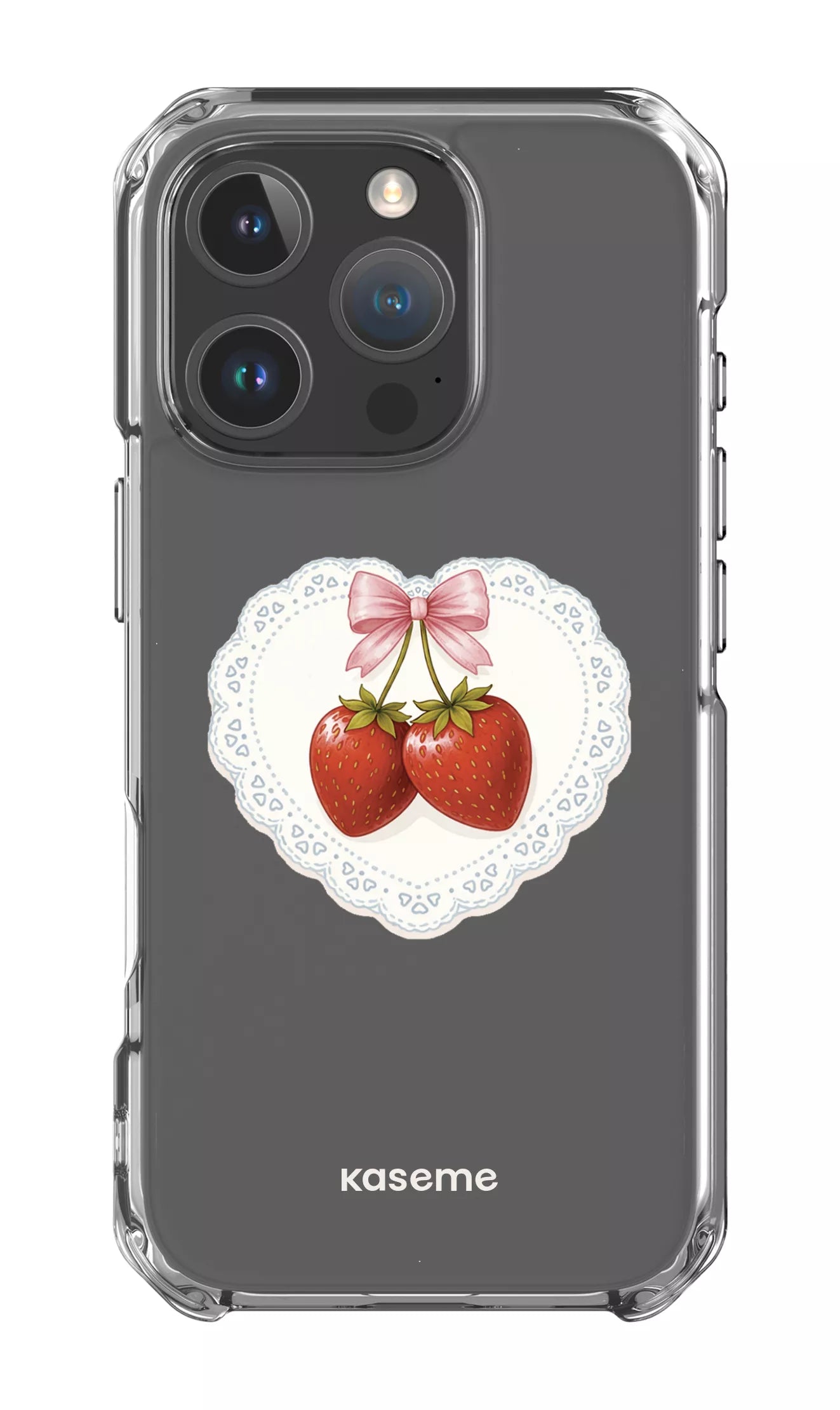 iPhone 16 Pro Clear Case Fresa Lace Clear Case -
