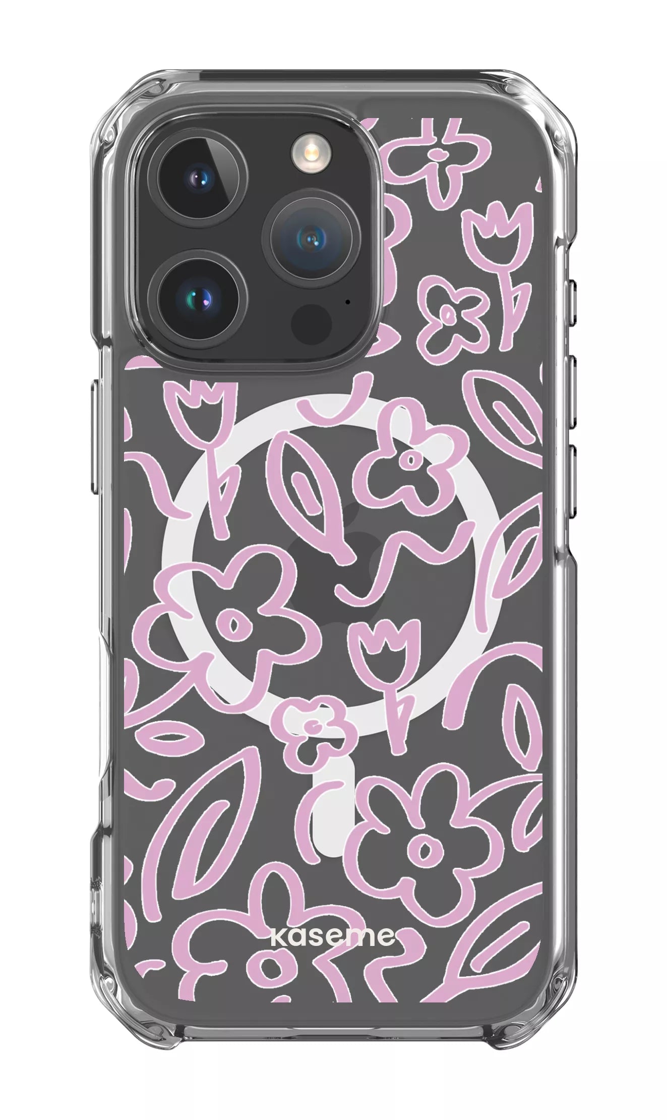 iPhone 16 Pro Clear Case Magsafe Brooklyn pink Clear Case -