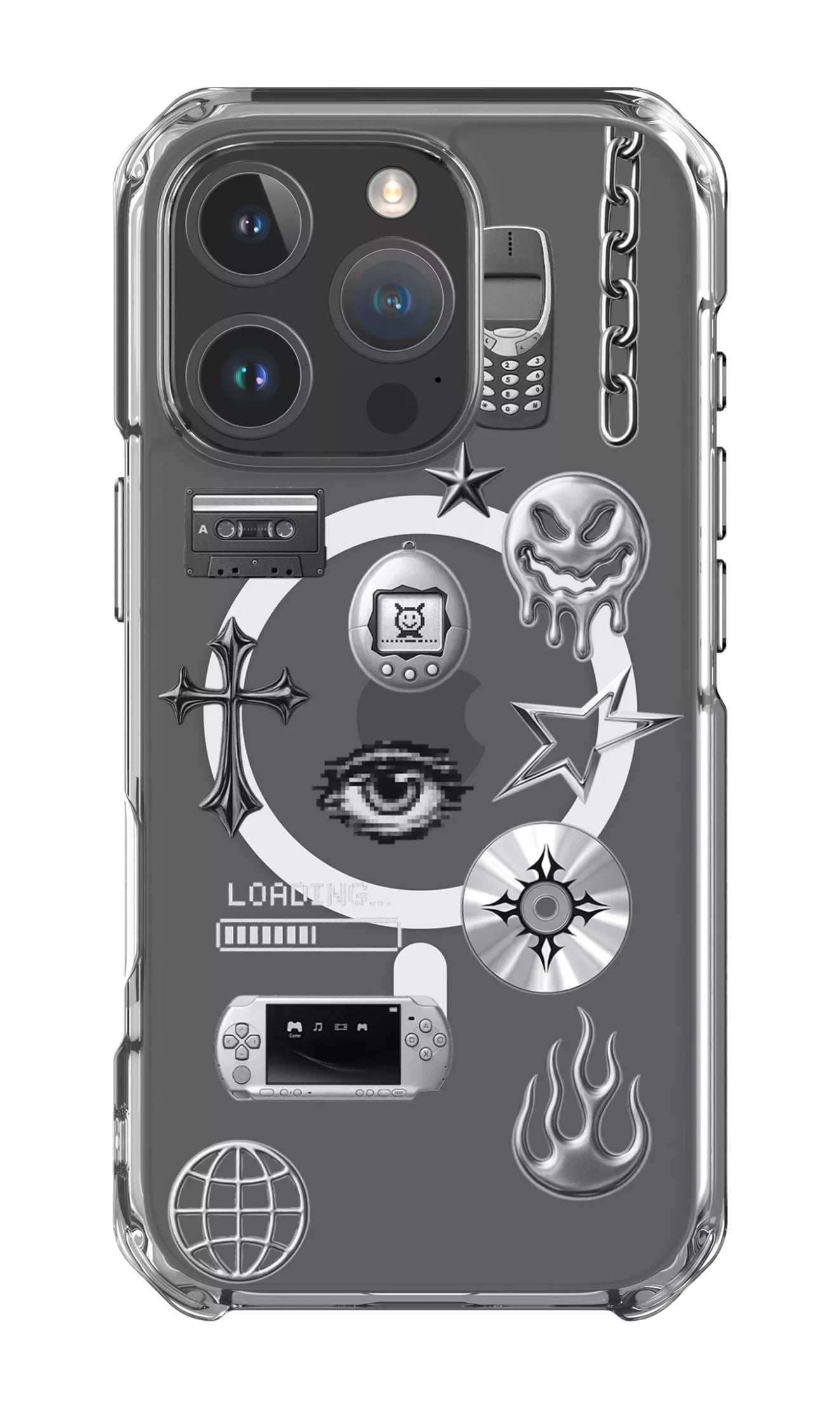 iPhone 16 Pro Clear Case Magsafe Chrome Clear Case -