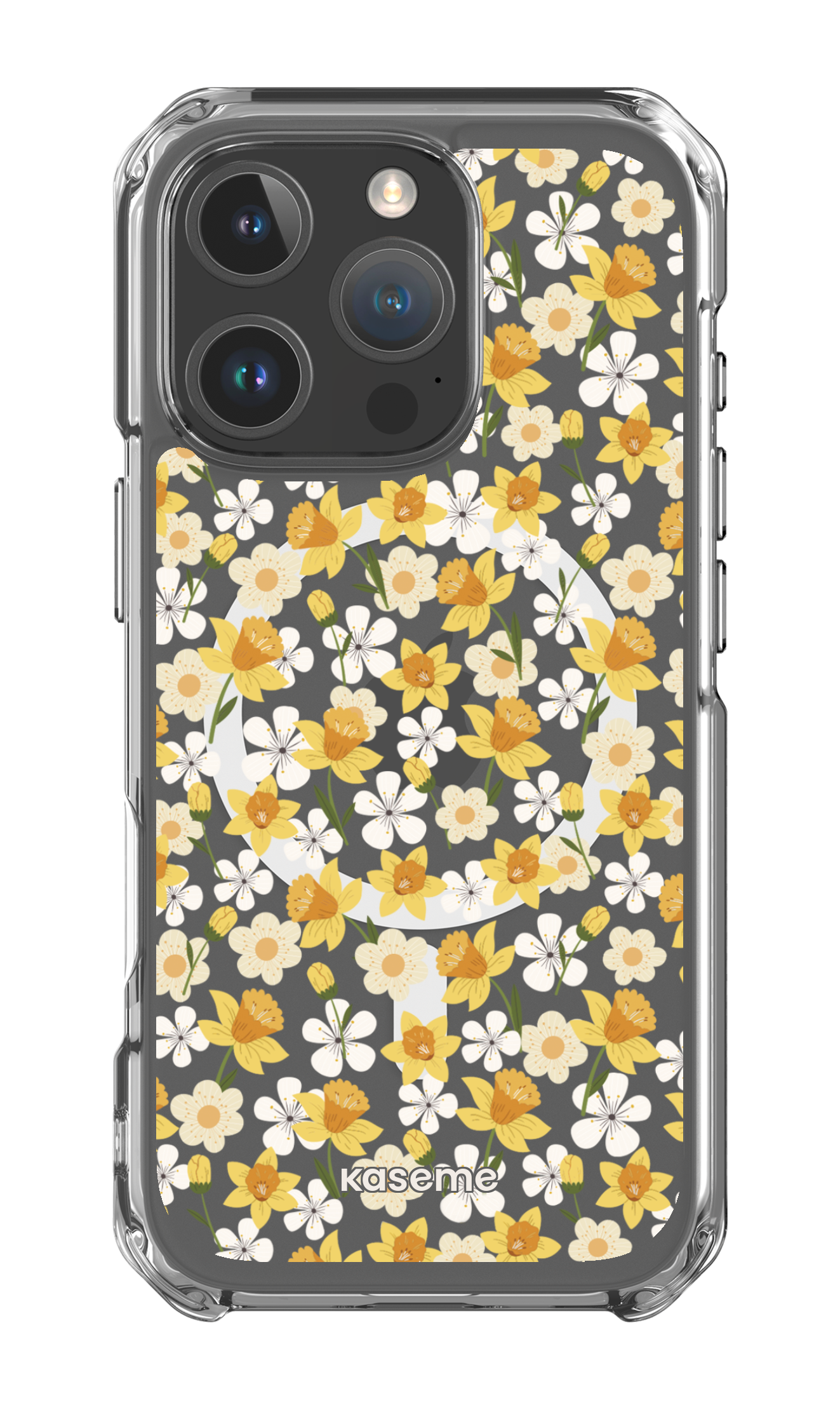 iPhone 16 Pro Clear Case Magsafe Daffodil Clear Case -