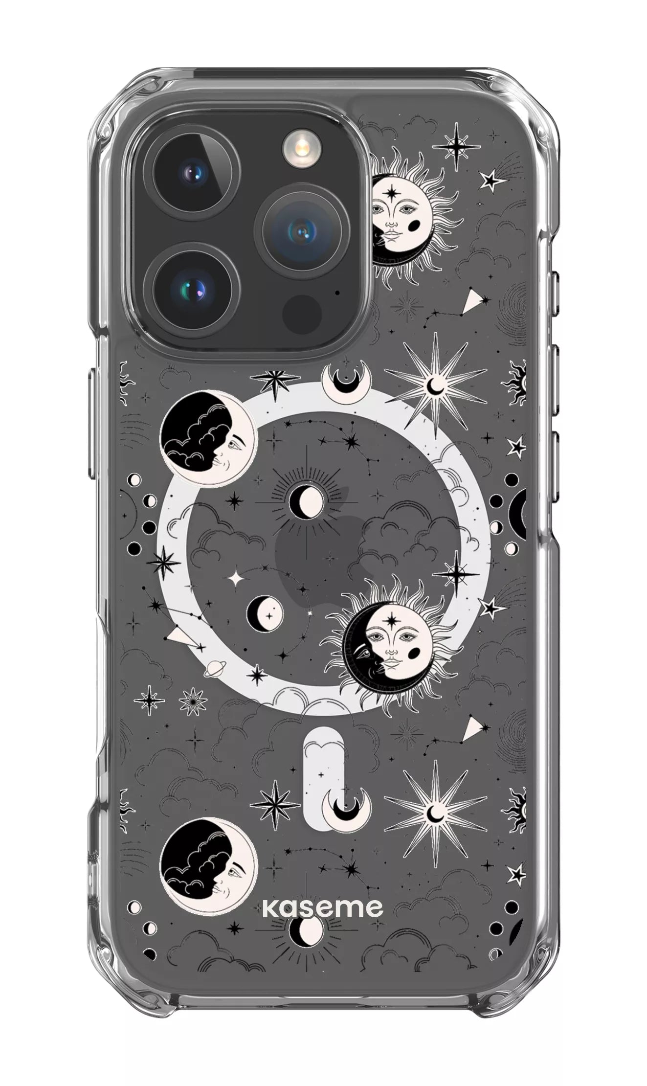 iPhone 16 Pro Clear Case Magsafe Milky Way Black Clear Case -