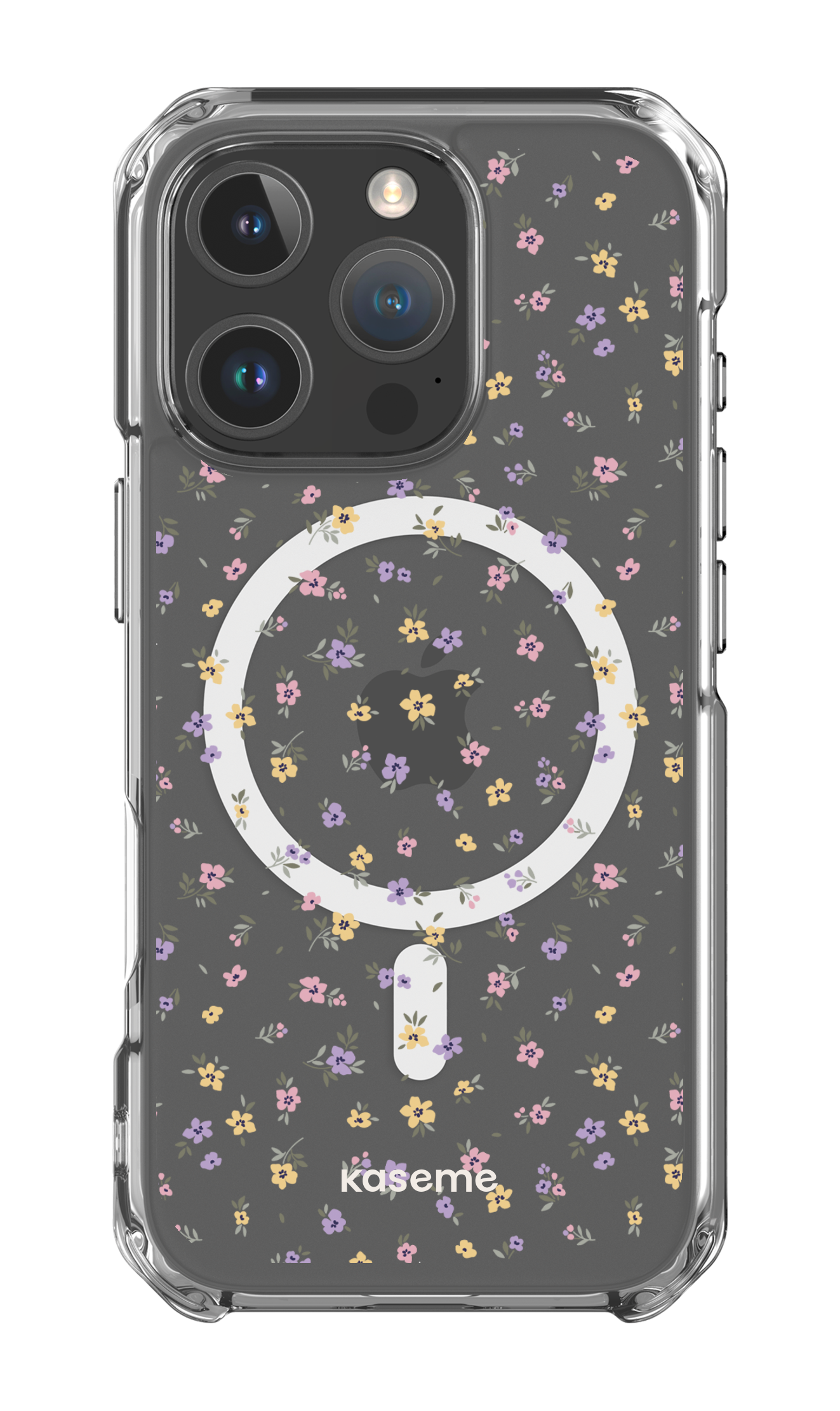 iPhone 16 Pro Clear Case Magsafe Porcelain Blossom Clear Case -