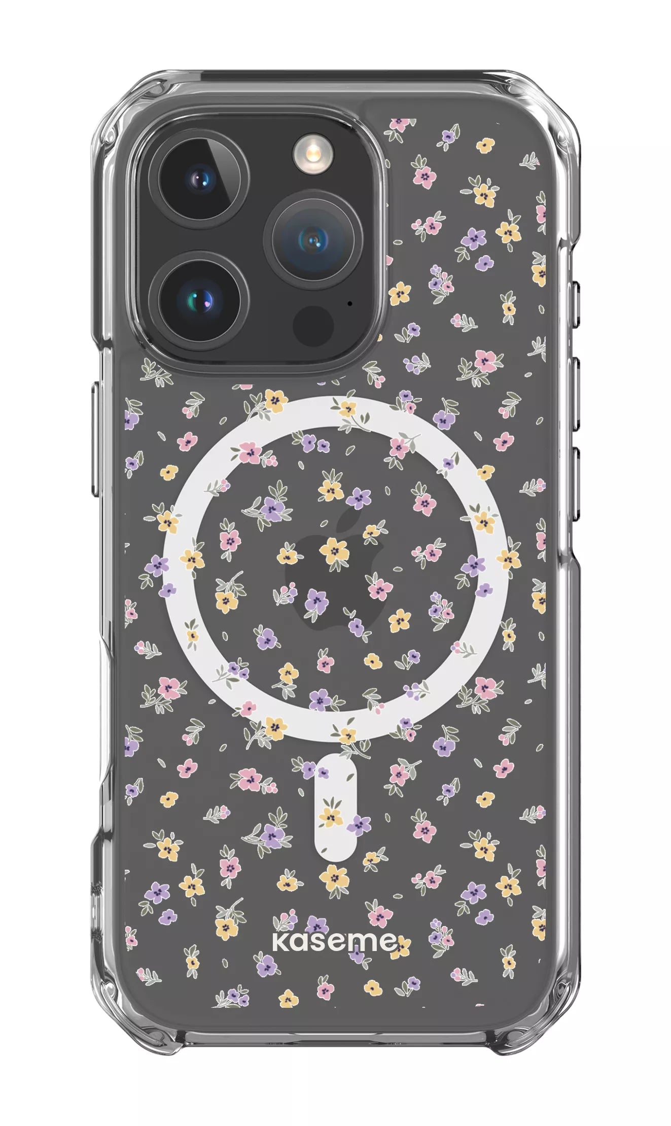 iPhone 16 Pro Clear Case Magsafe Porcelain Blossom Clear Case -