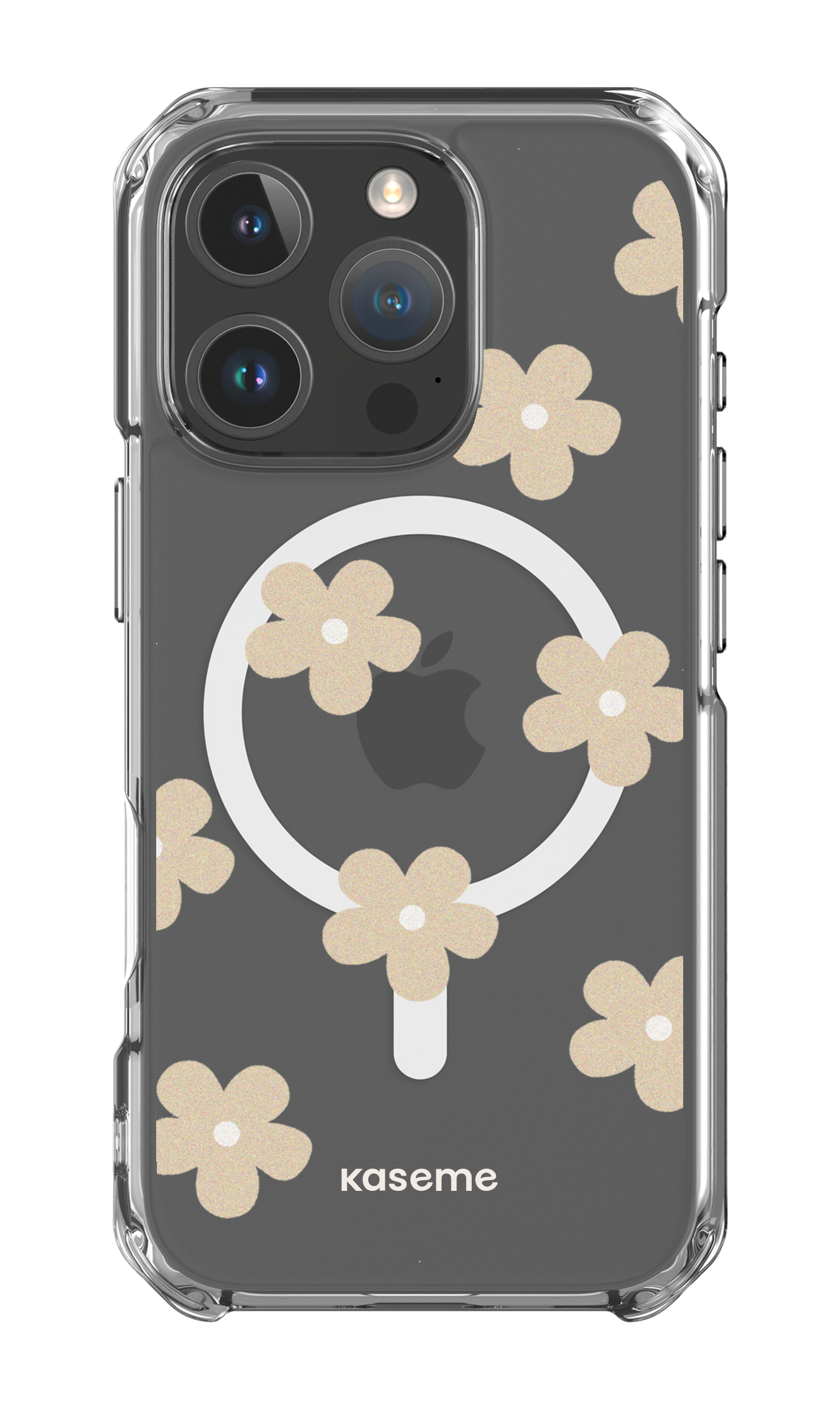 iPhone 16 Pro Clear Case Magsafe Woodstock Beige Clear Case -