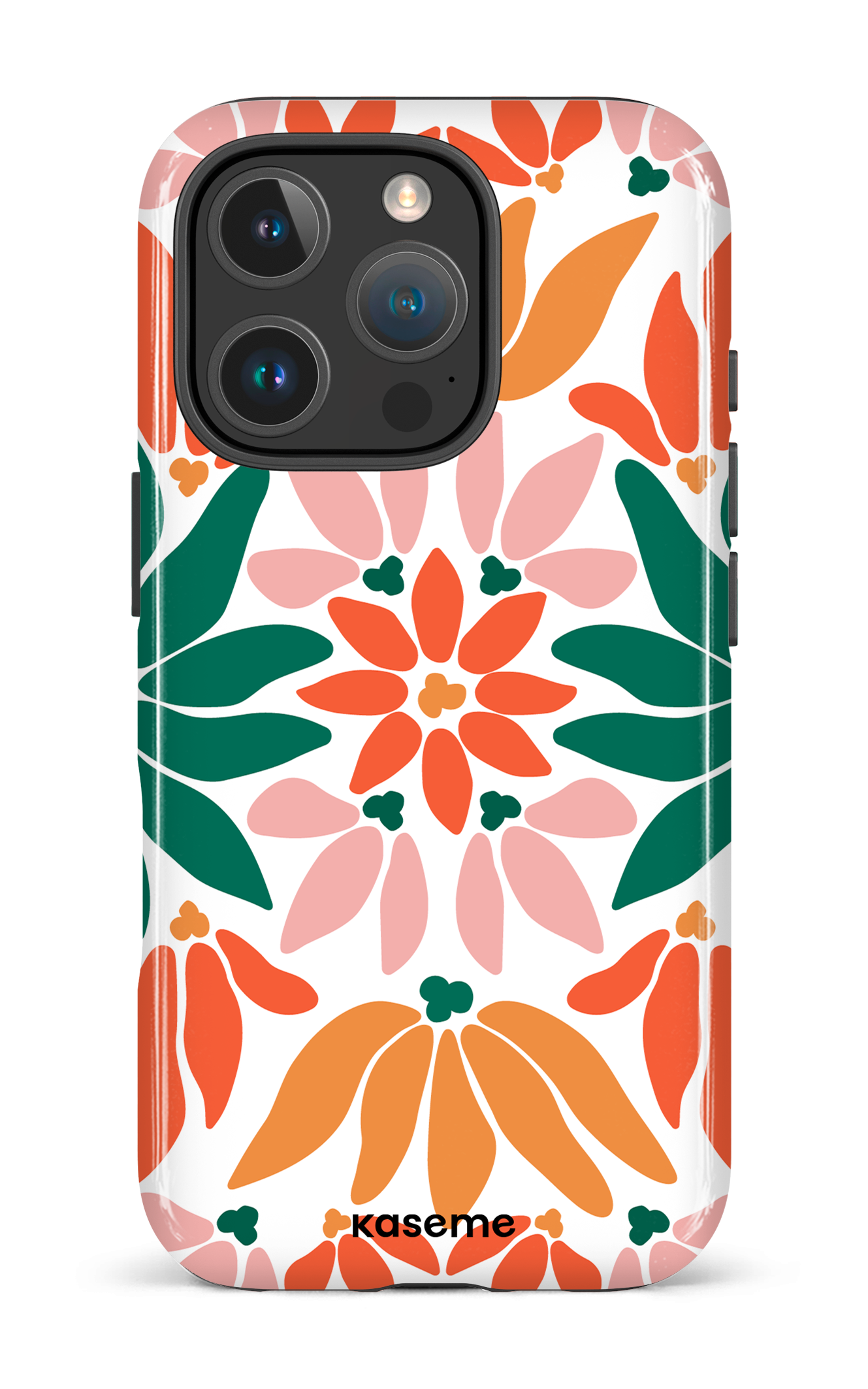 iPhone 16 Pro Impact Case Christmas Bouquet white -