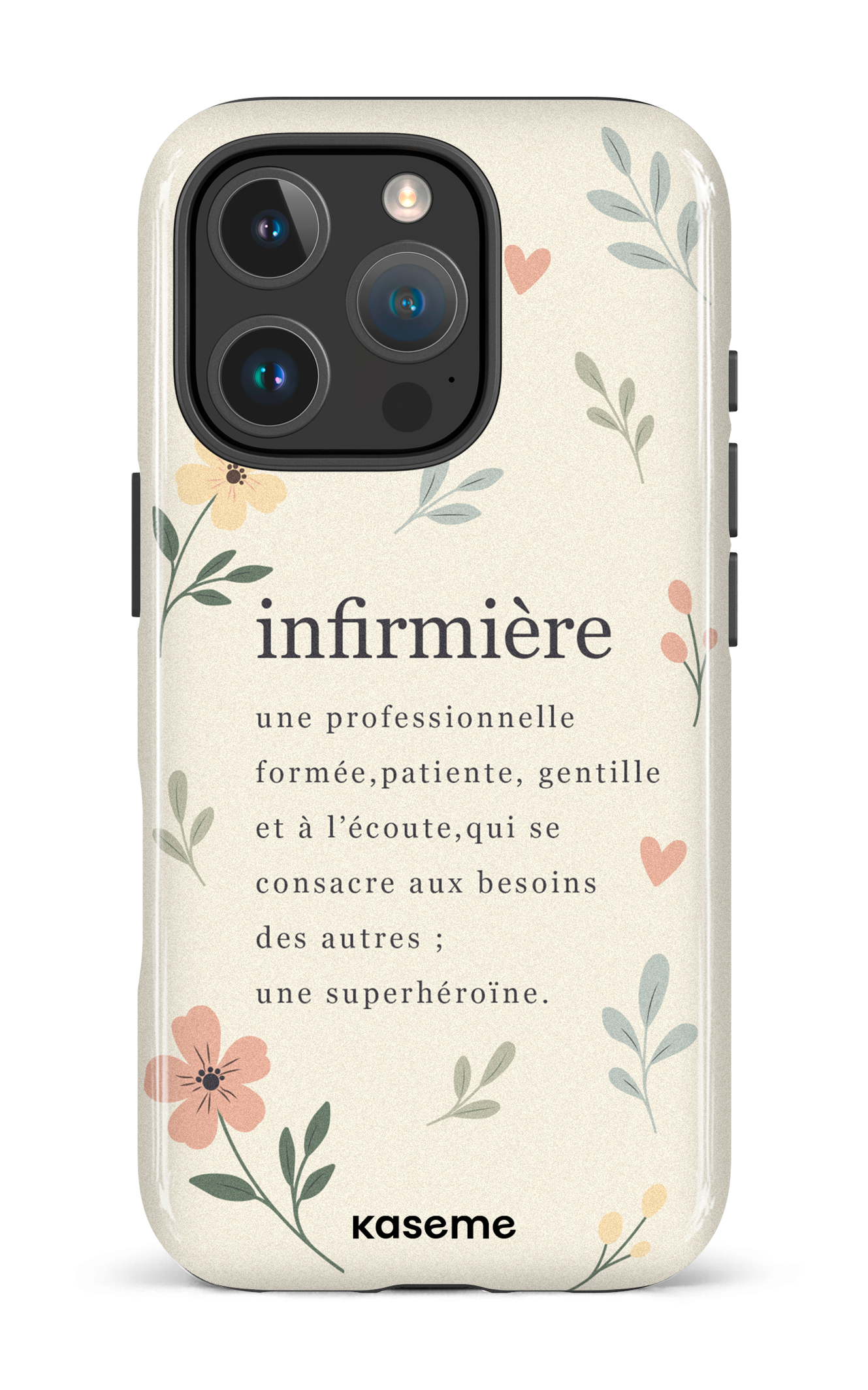 iPhone 16 Pro Impact Case De Tout Coeur Pink -