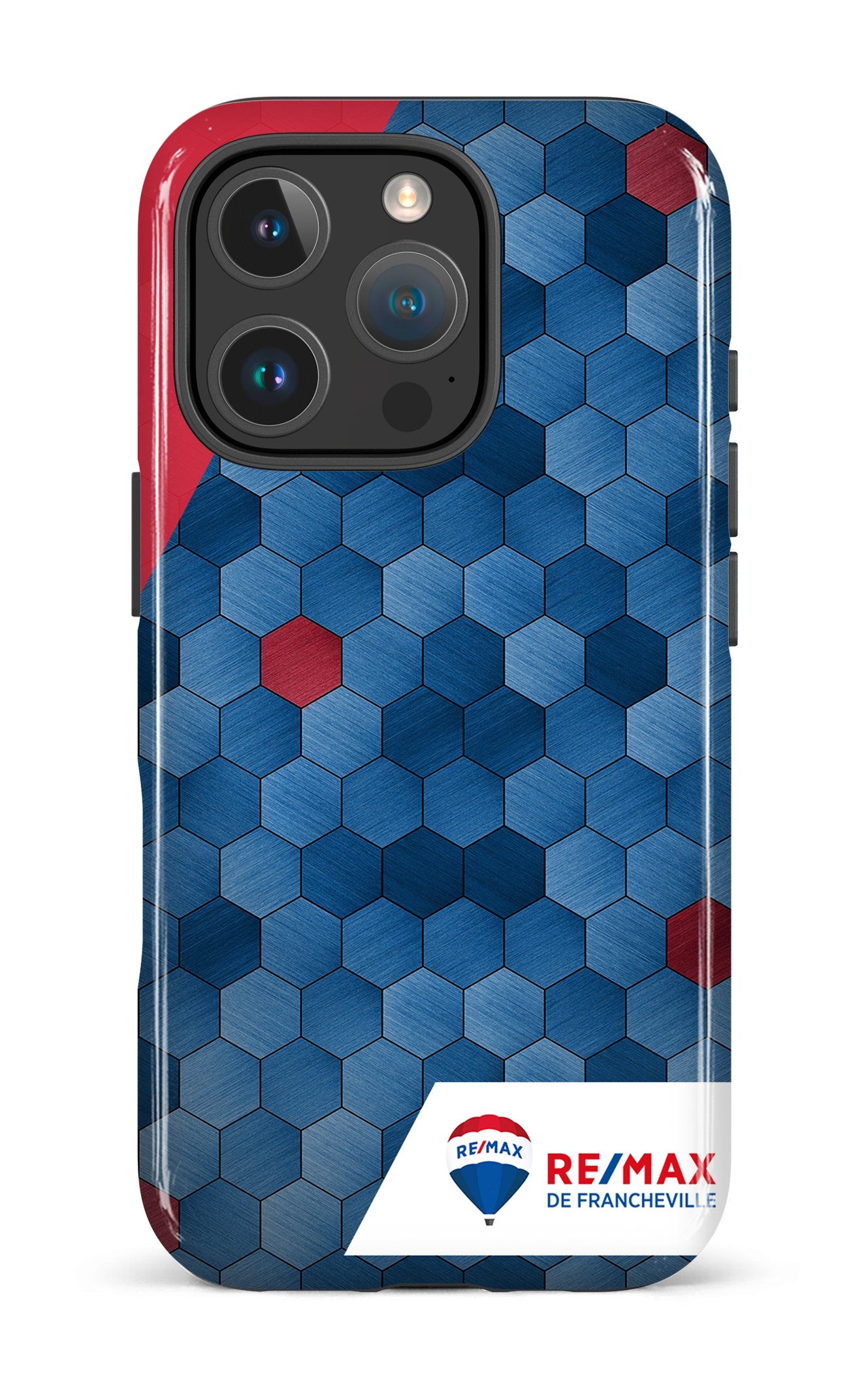 iPhone 16 Pro Impact Case Exagones texturés de Francheville -