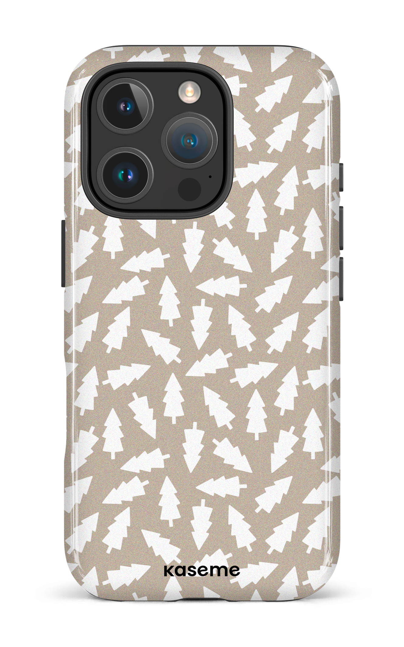 iPhone 16 Pro Impact Case Fir Trees beige -