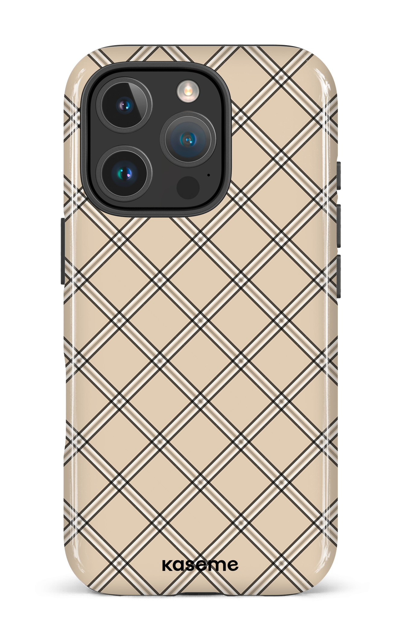 iPhone 16 Pro Impact Case Flannel Beige -
