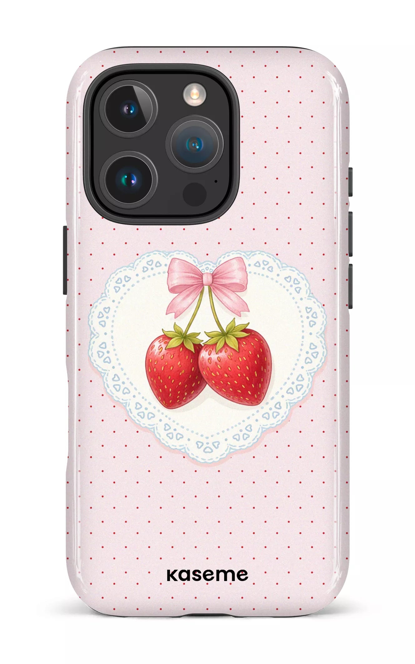 iPhone 16 Pro Impact Case Fresa Lace Pink -