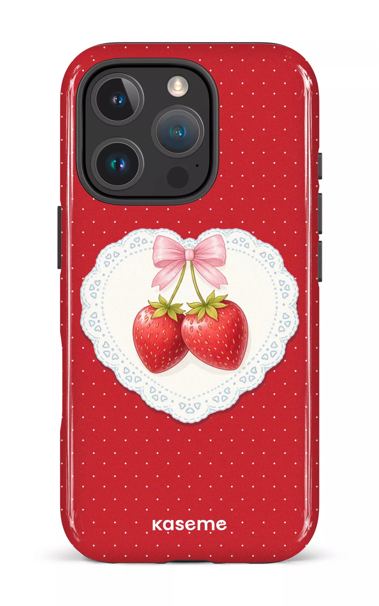 iPhone 16 Pro Impact Case Fresa Lace Red -