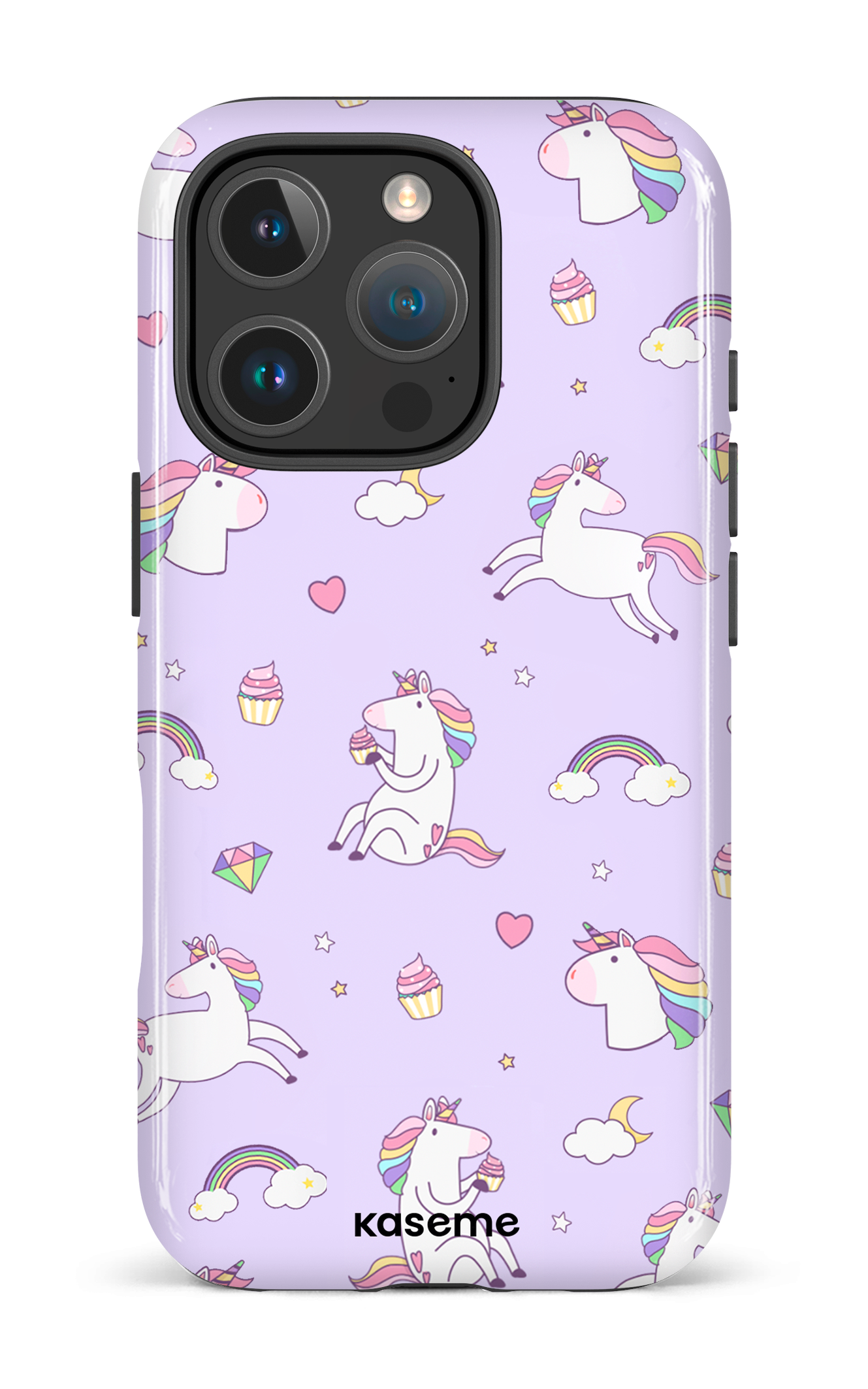 iPhone 16 Pro Impact Case Glitter purple -