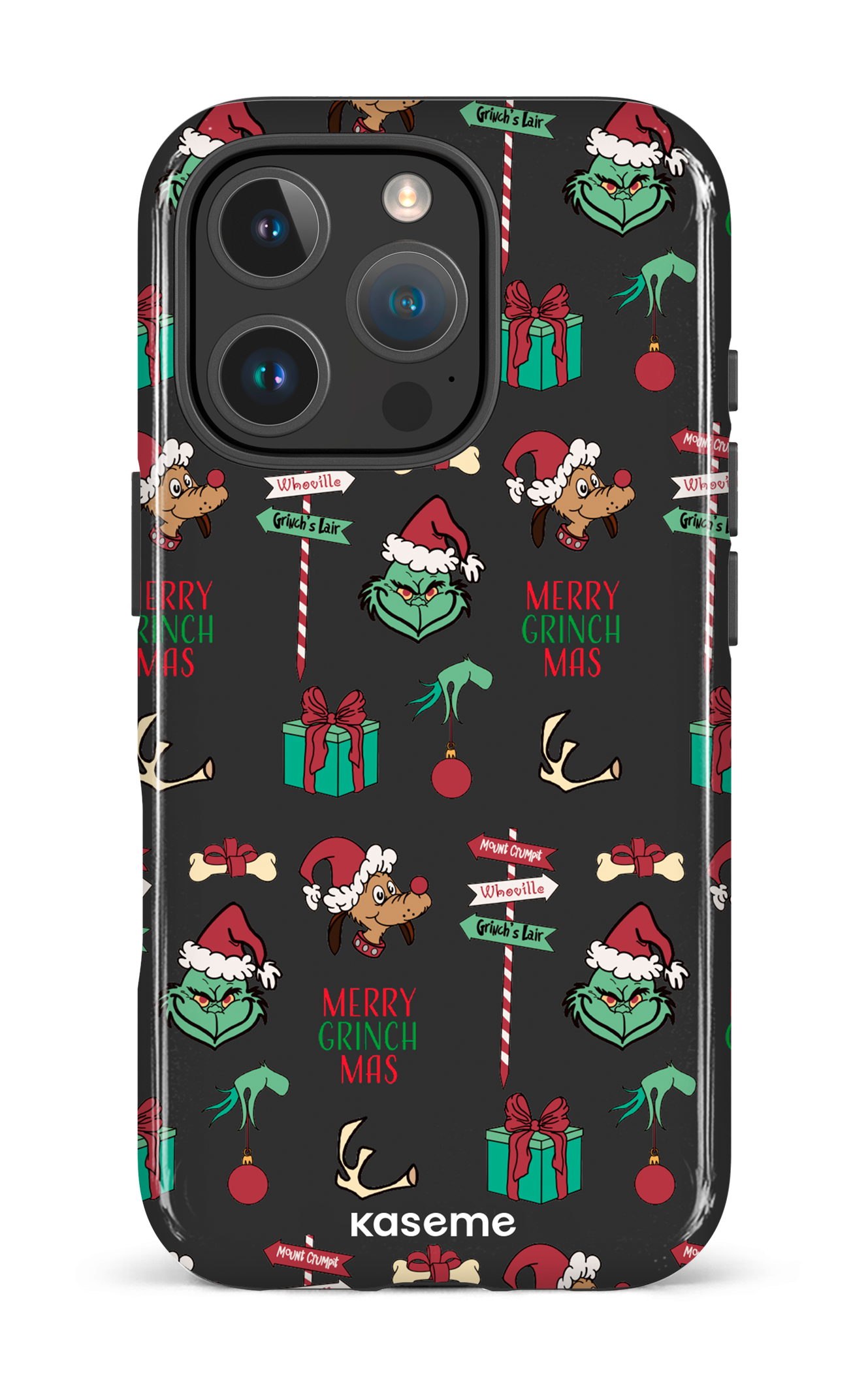 iPhone 16 Pro Impact Case Grinchmas black -