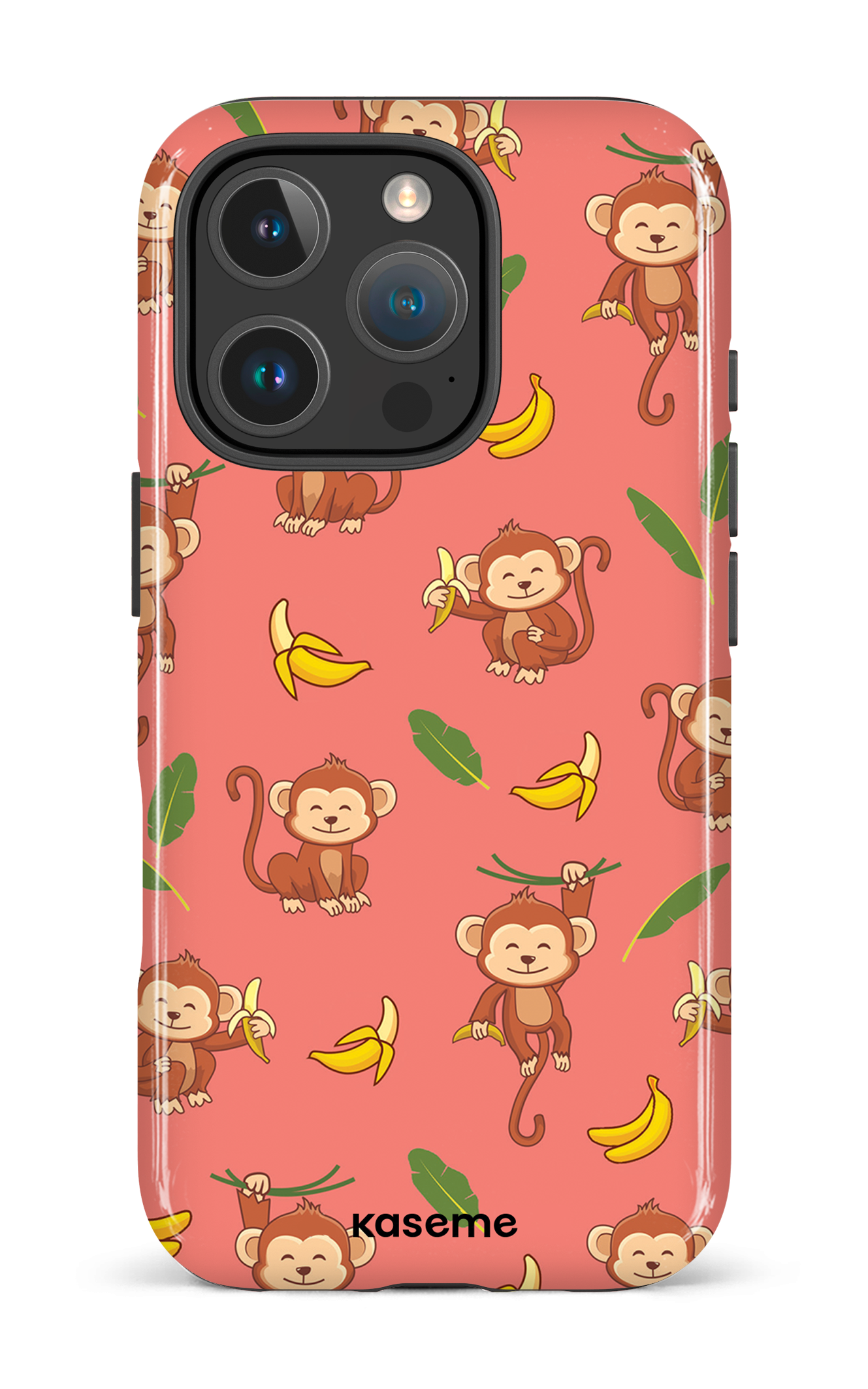 iPhone 16 Pro Impact Case Happy Monkey red -