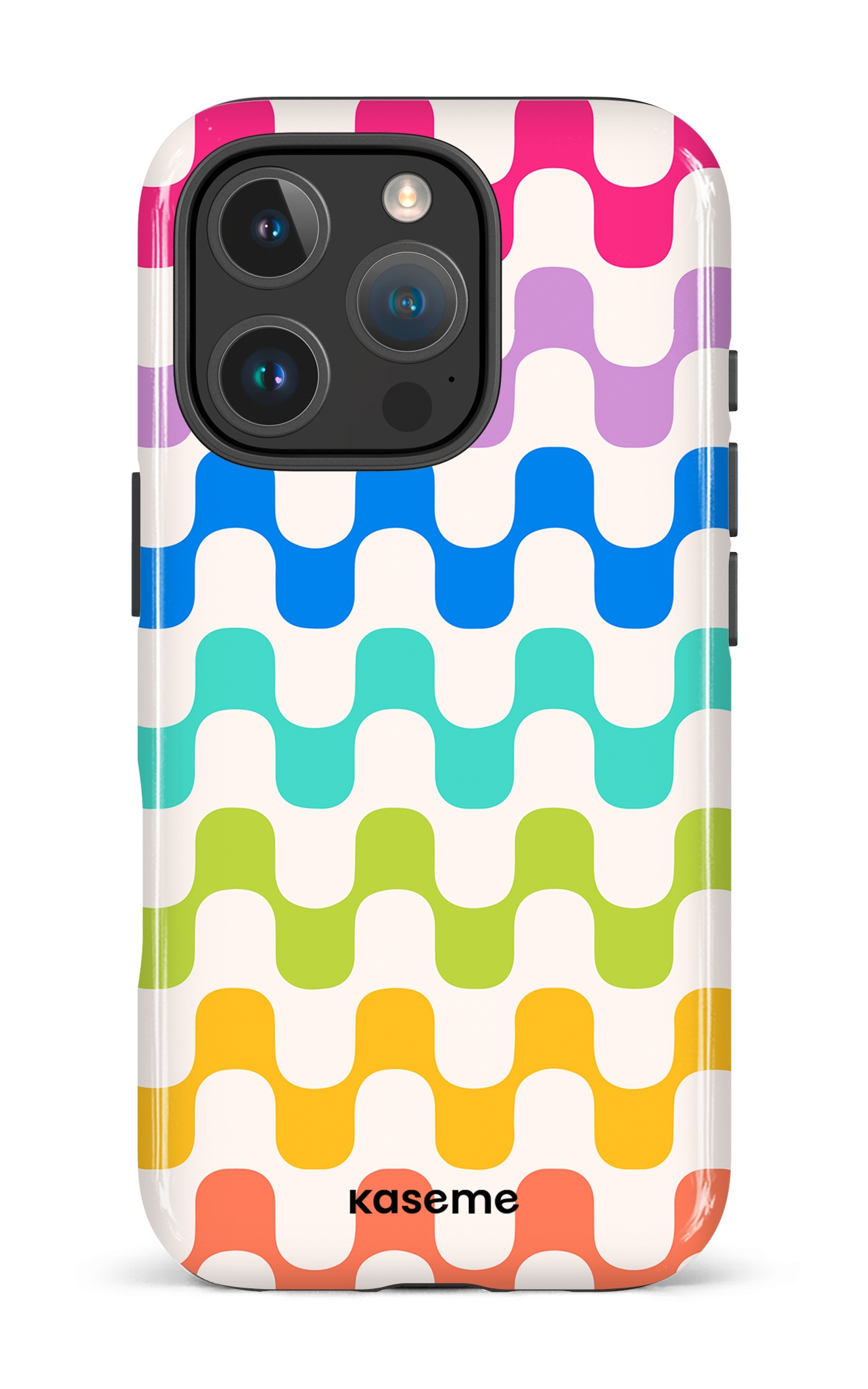 iPhone 16 Pro Impact Case Hippy Rainbow -