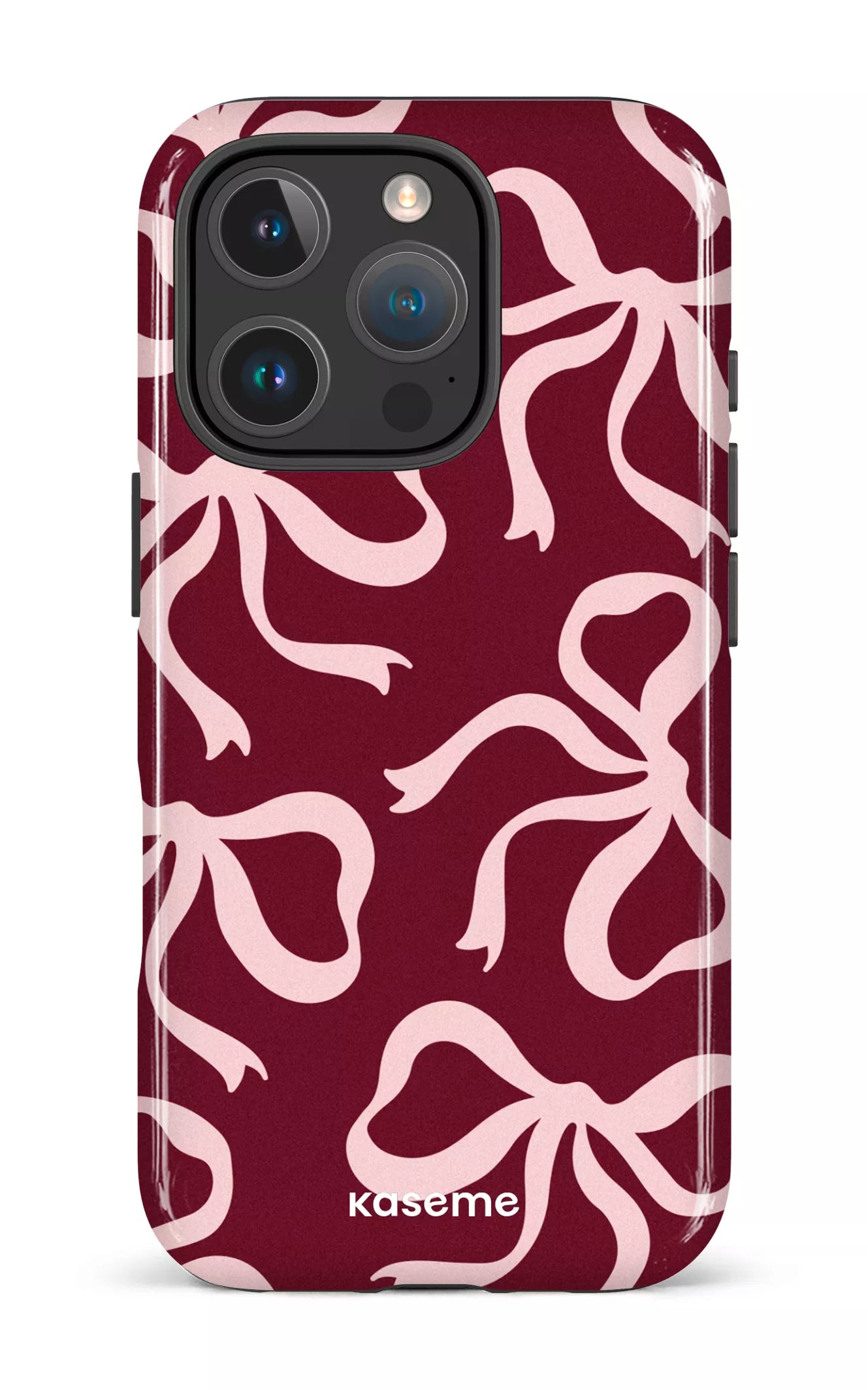 iPhone 16 Pro Impact Case Lace Burgundy & Pink -