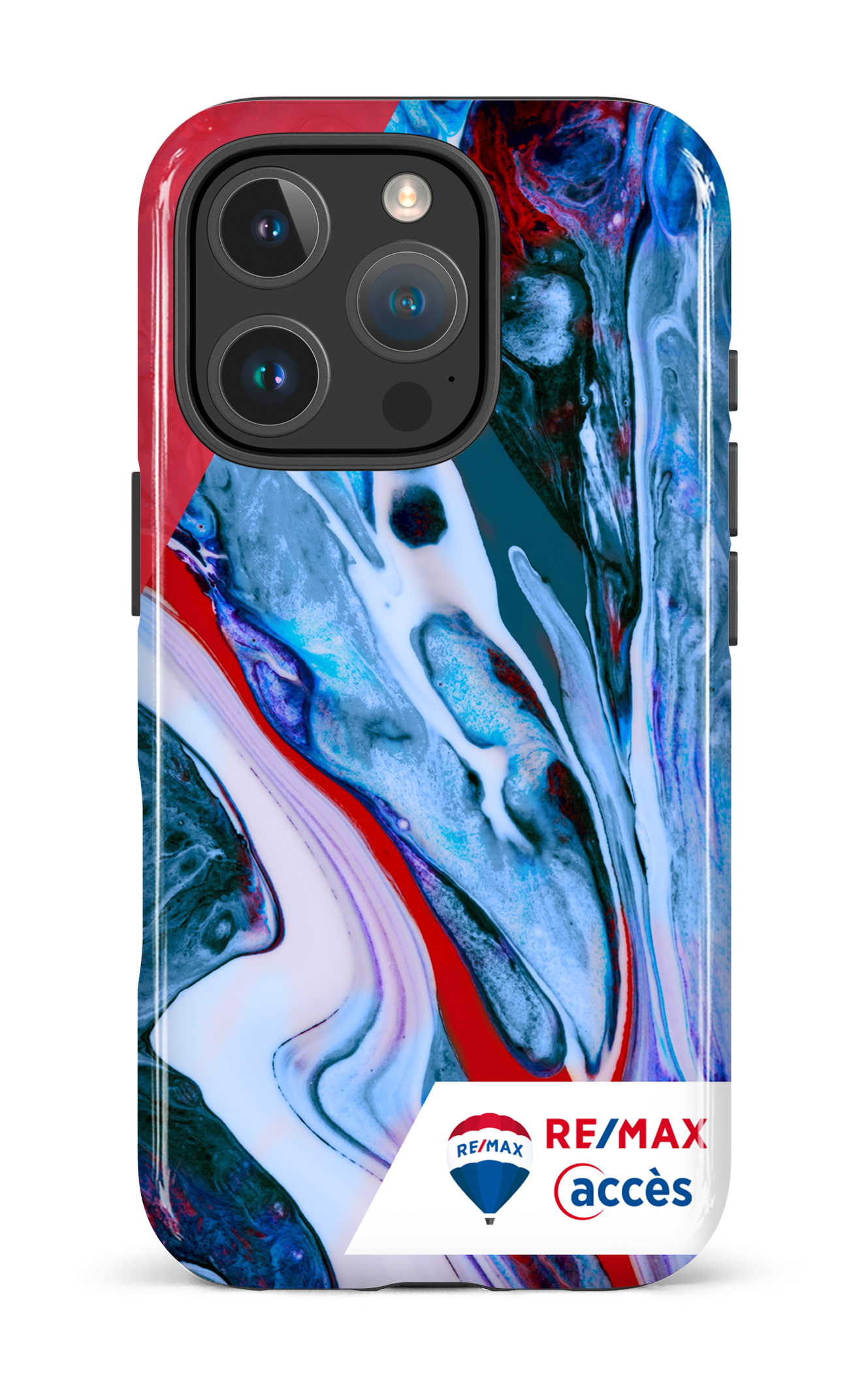 iPhone 16 Pro Impact Case Peinture marbrée claire -