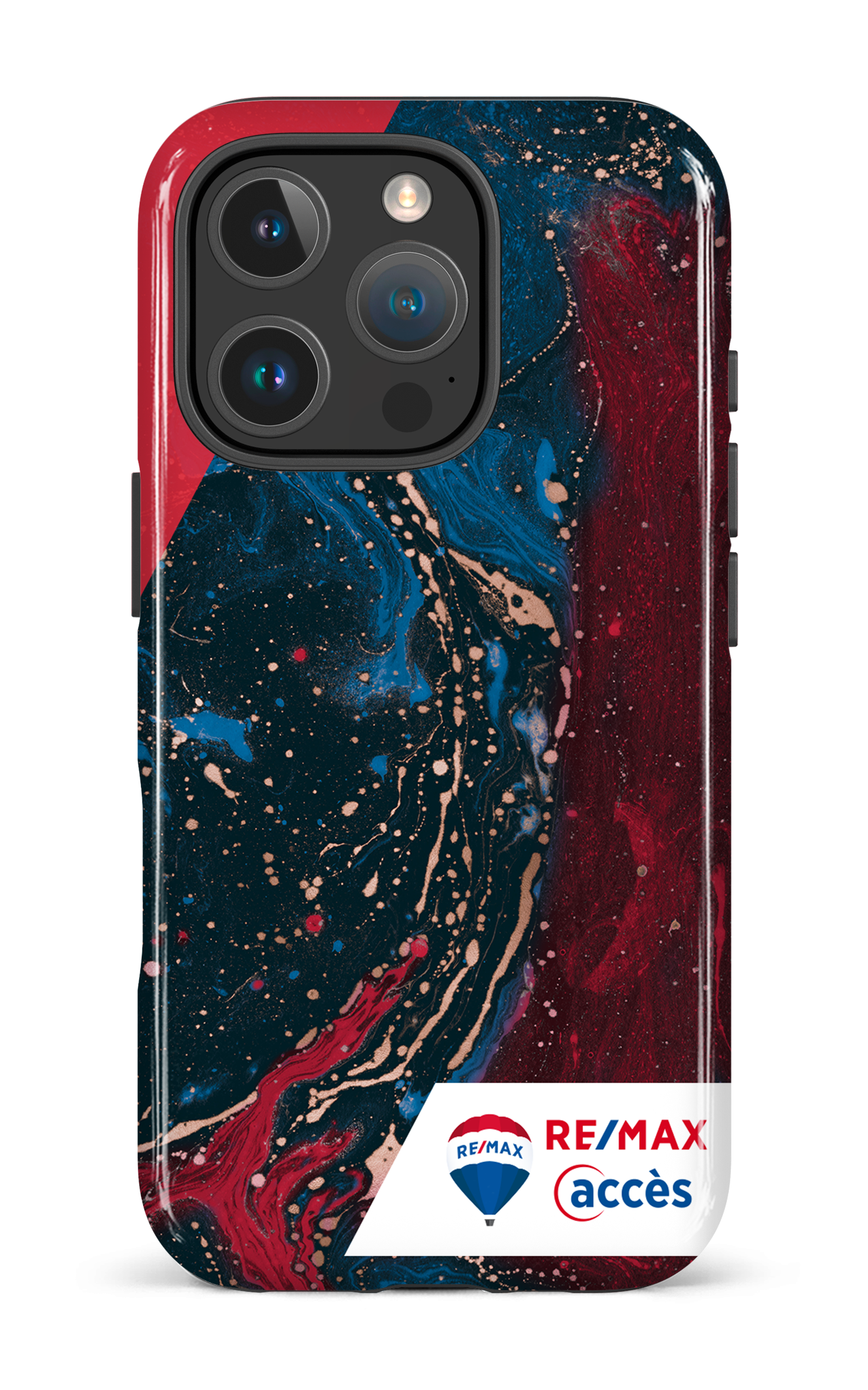 iPhone 16 Pro Impact Case Peinture marbrée sombre -