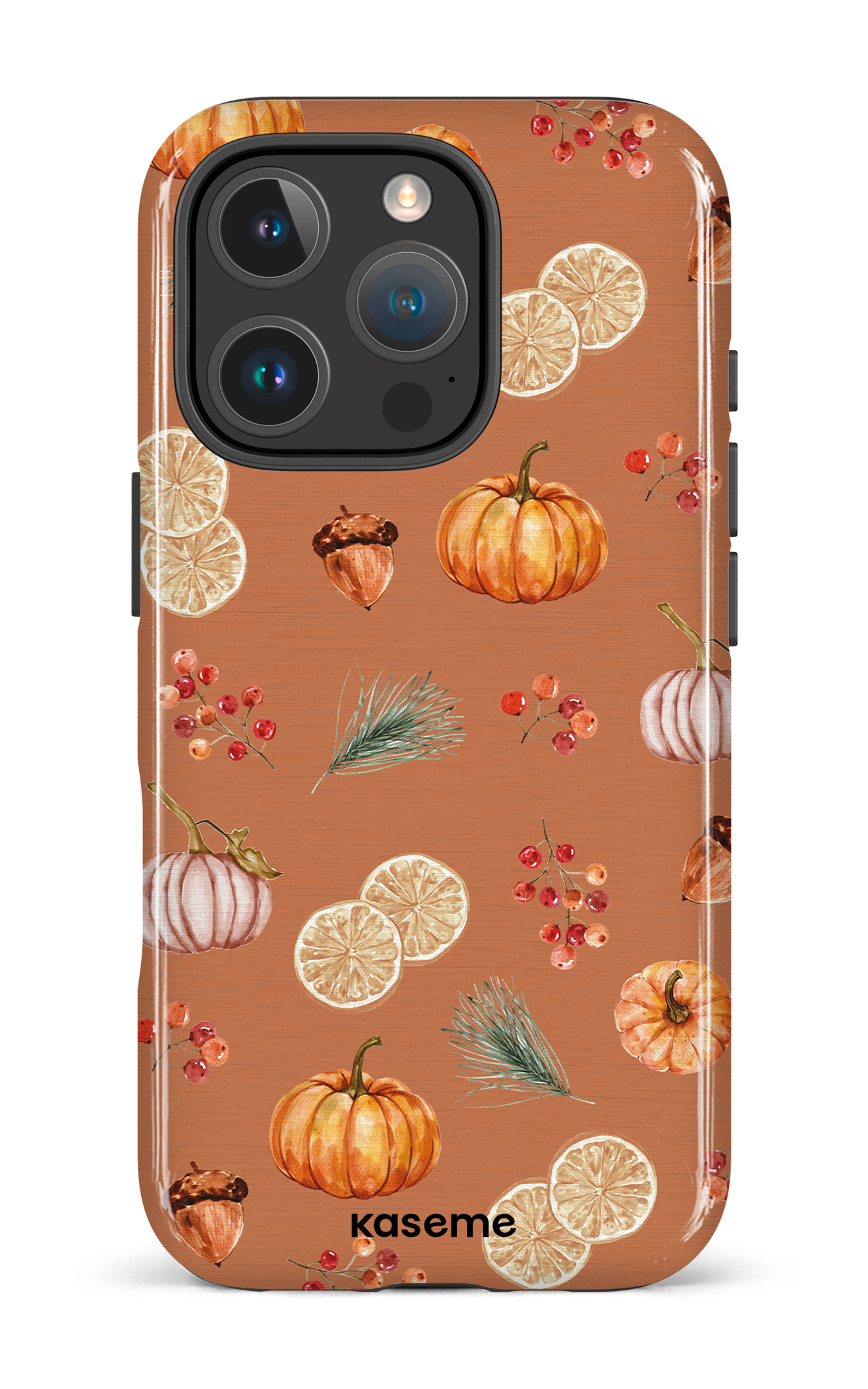 iPhone 16 Pro Impact Case Pumpkin Garden Orange -