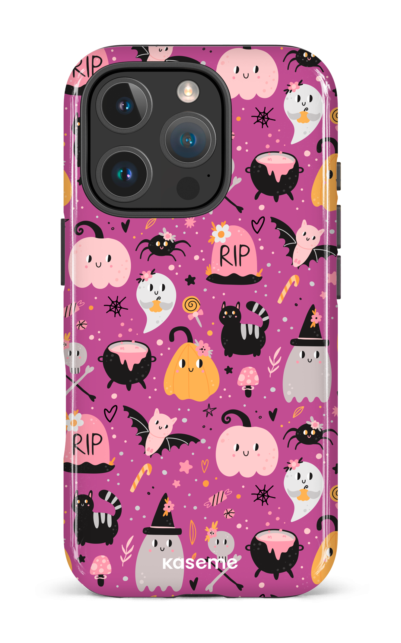 iPhone 16 Pro Impact Case Trick or Threat Pink -