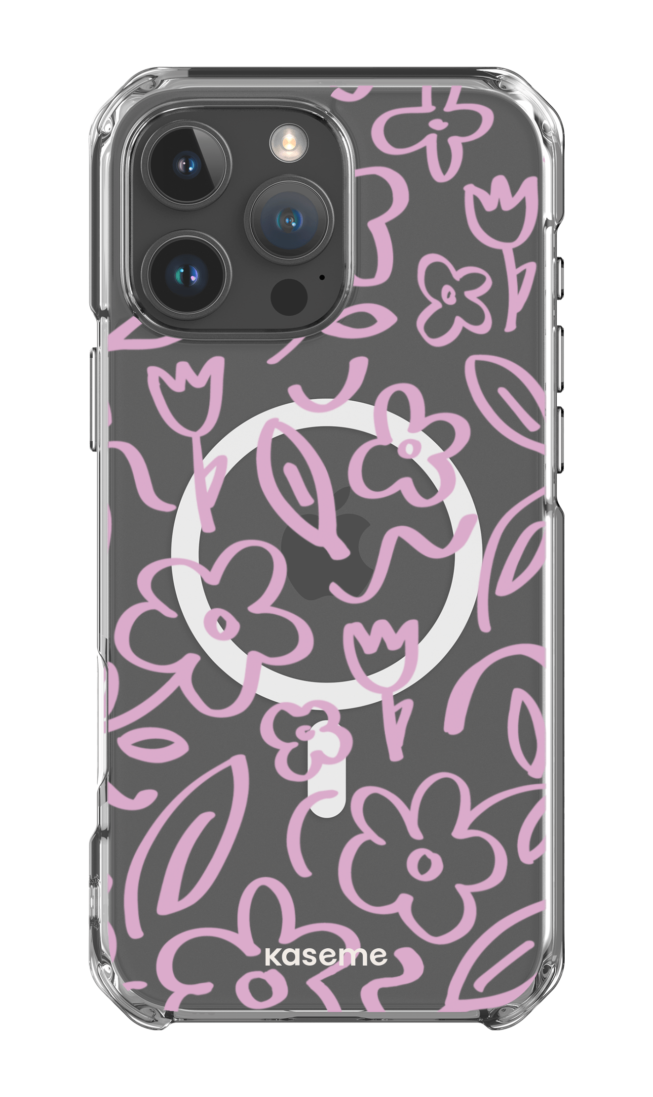 iPhone 16 Pro Max Clear Case Magsafe Brooklyn pink clear case -