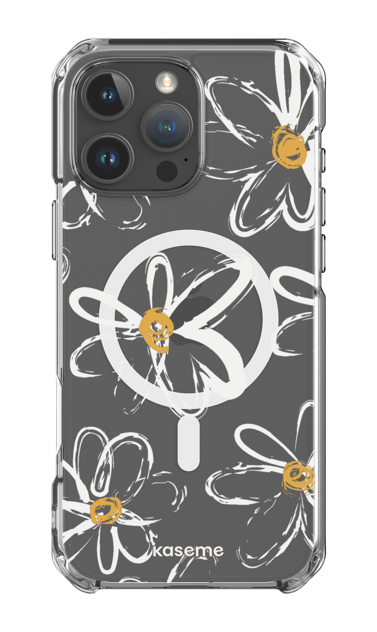 iPhone 16 Pro Max Clear Case Magsafe Give me flowers Clear Case -